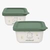 Miniland Naturset Brotdose 2er-Pack, Frog