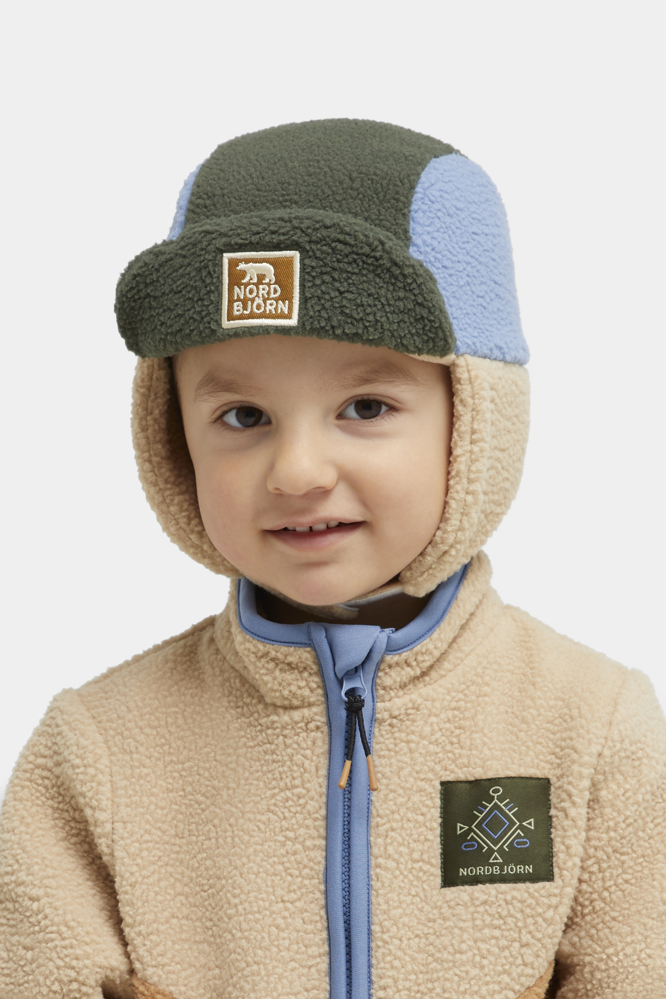 Knallen Teddyfleece-Mütze, Sesame / Tobacco Brown / Deep Depths, 54-56