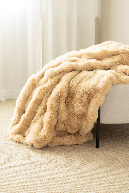KMCarpets Bubble Decke 130x170, Karamell