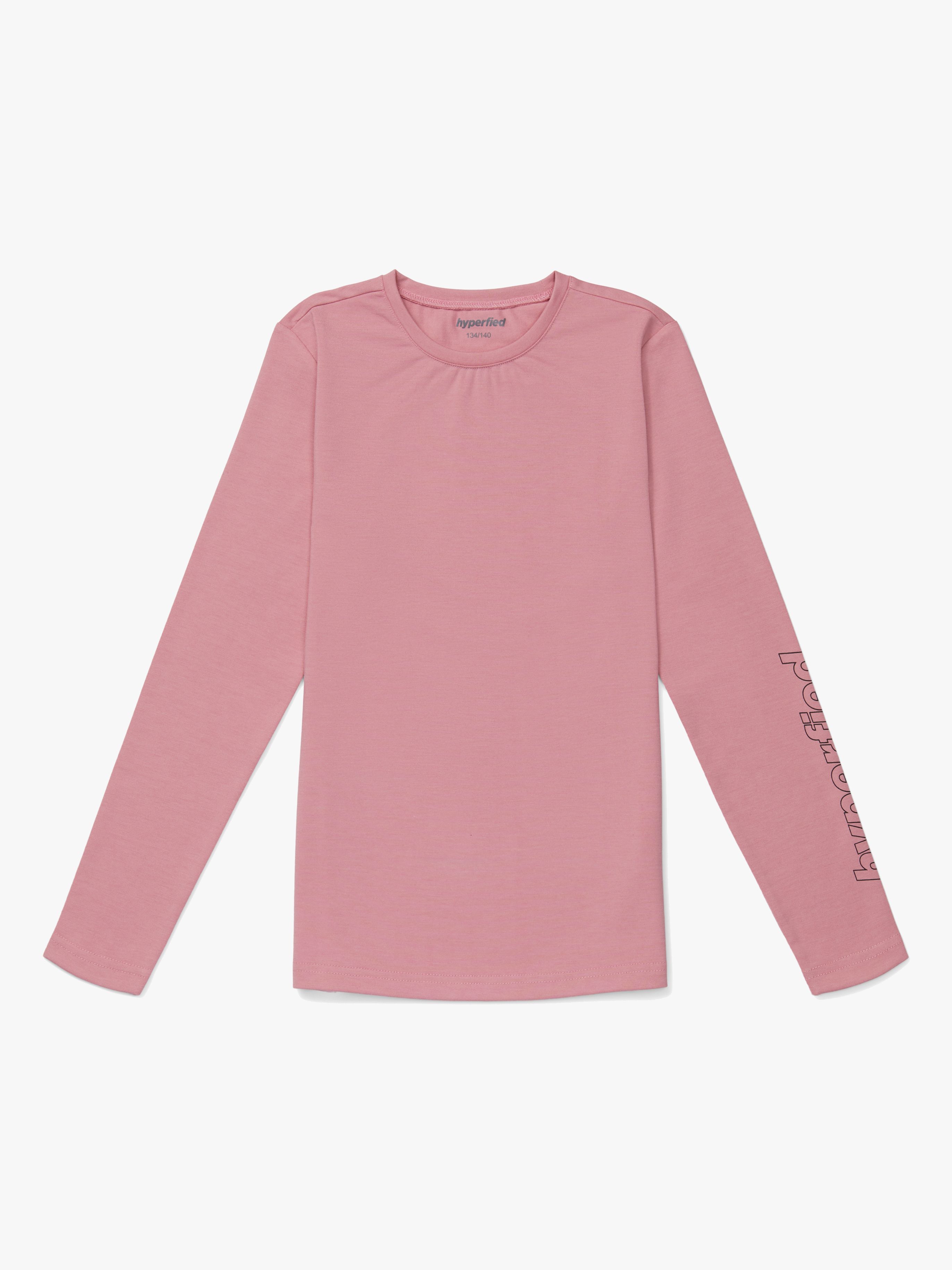 Jersey Logo Long Sleeve Top, Blush 98–104
