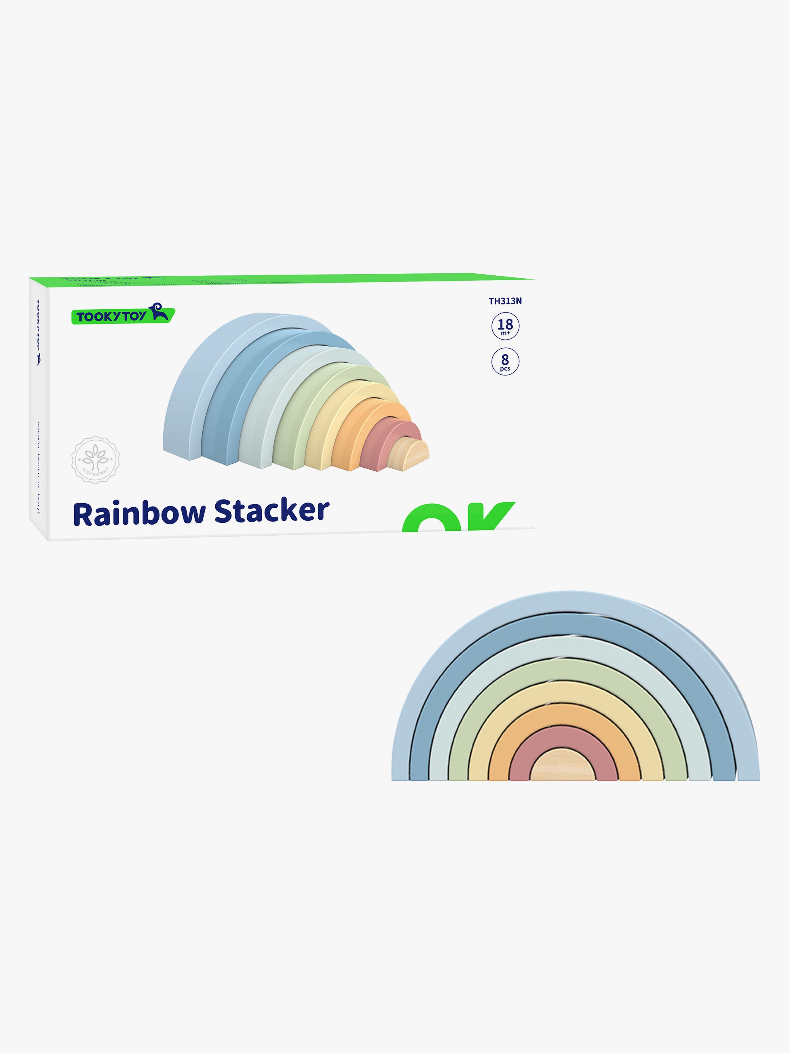 Tooky Toy Stapelspielzeug Regenbogen, Babyspielzeug