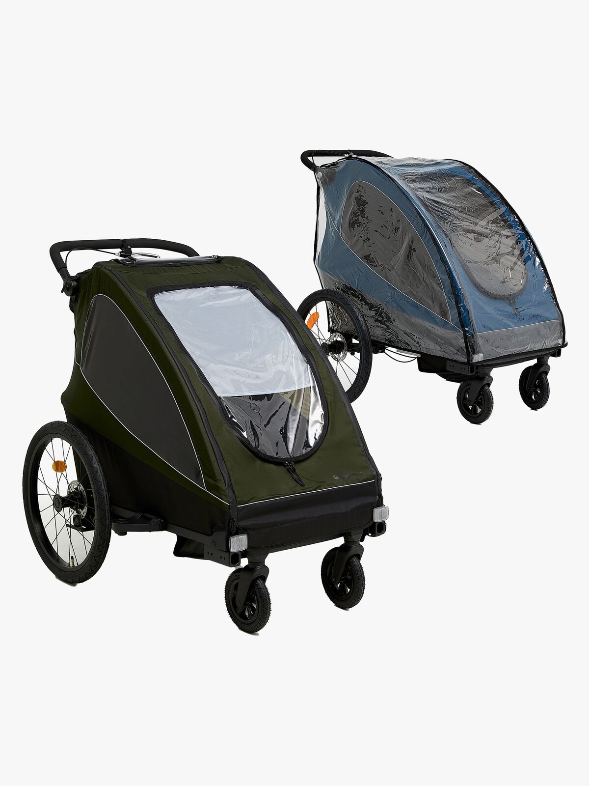 Beemoo Activity Sport Fahrradanhänger Inkl. Regenschutz, Green