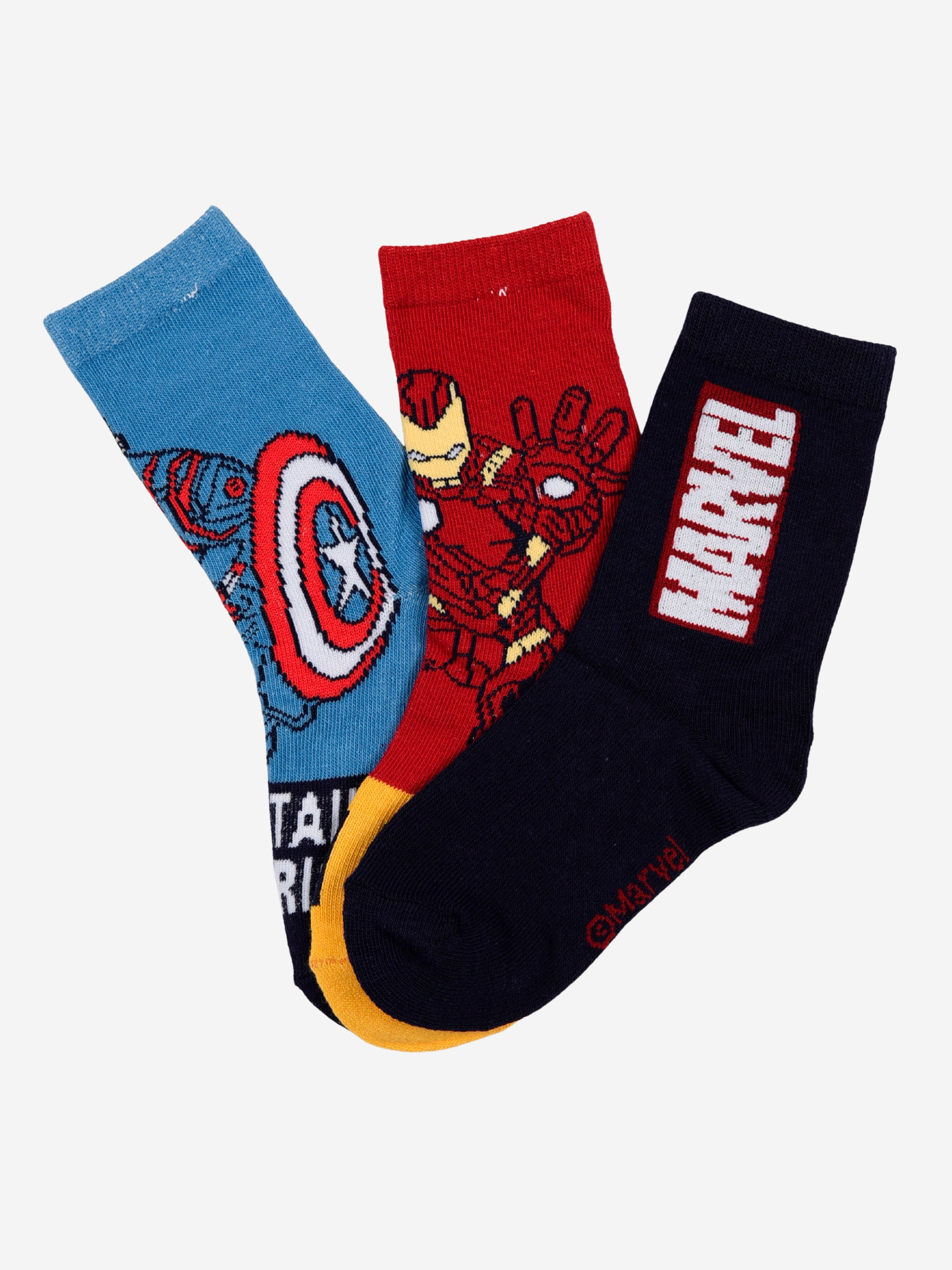 Marvel Avengers Socken 3er-Pack, Mehrfarbig, 31-34