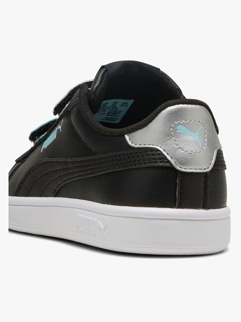 Puma Smash 3.0 Glitter Velcro V Infant Sneaker, Schwarz