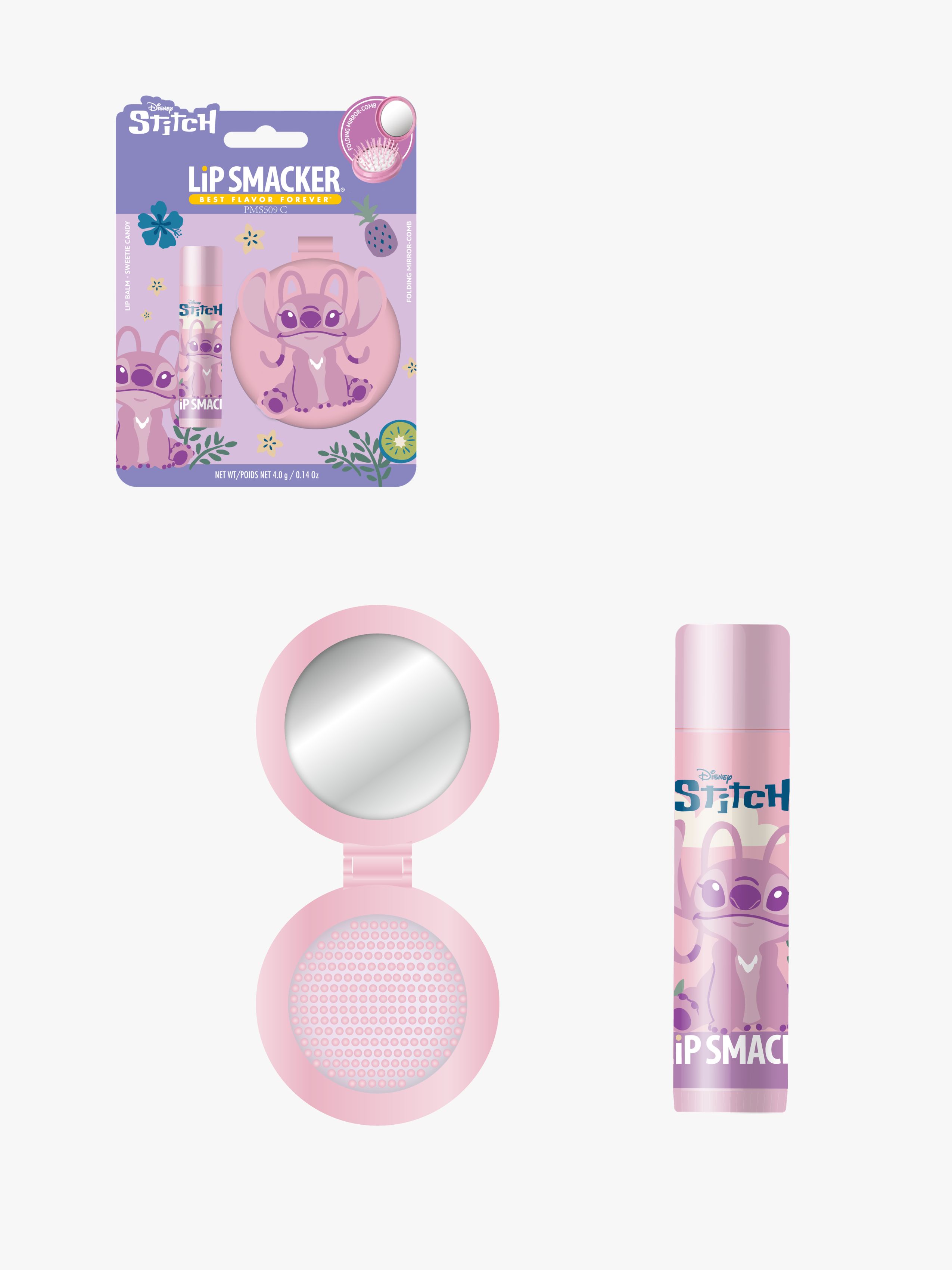 Lipsmacker Stitch Kamm Und Lippenbalsam Rosa