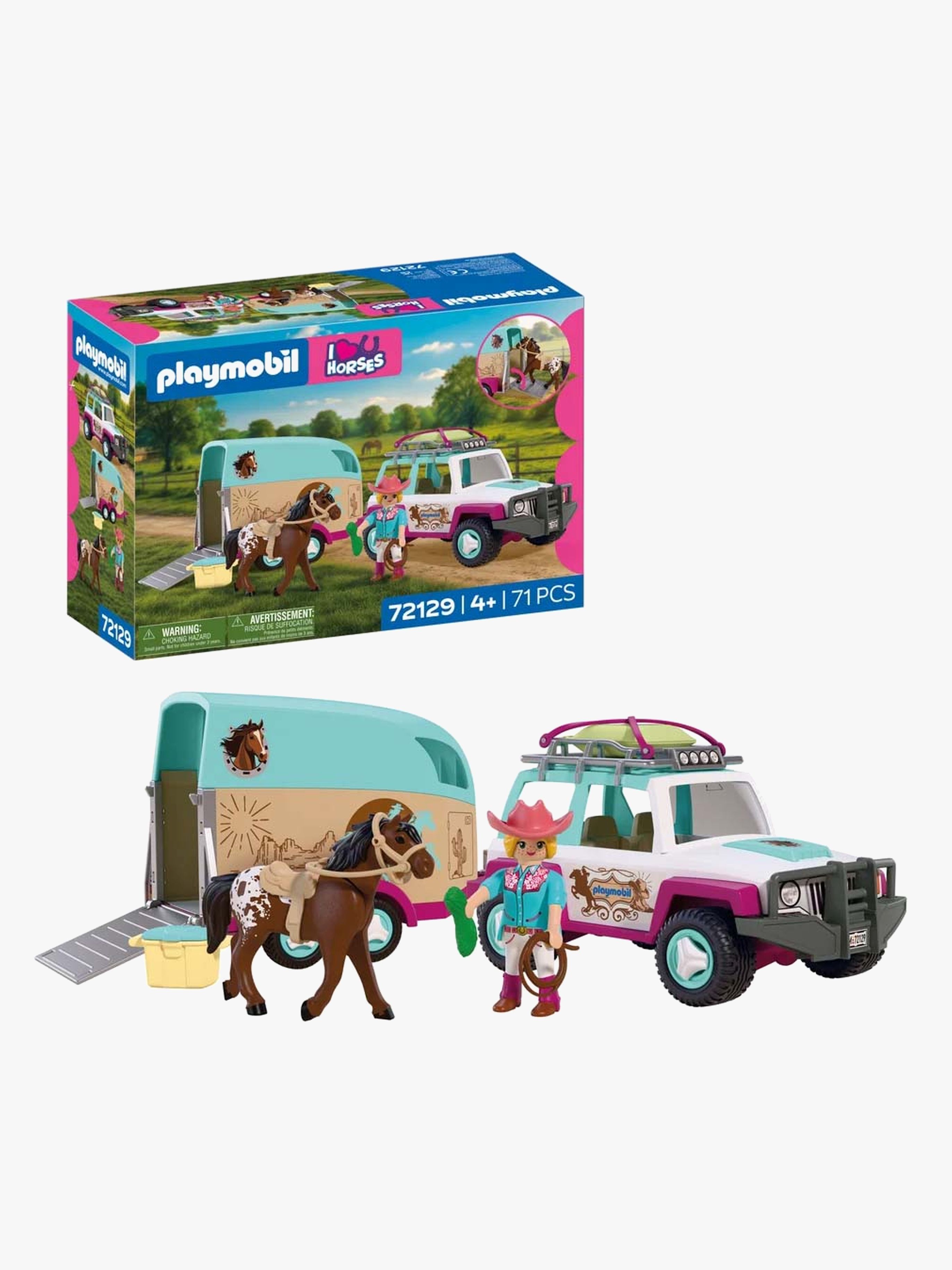 Playmobil I Love Horses 72129 Geländewagen mit Pferdeanhänger
