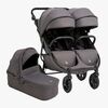 Beemoo BFF60 2 Geschwisterwagen inkl. Liegewanne, Fog Grey