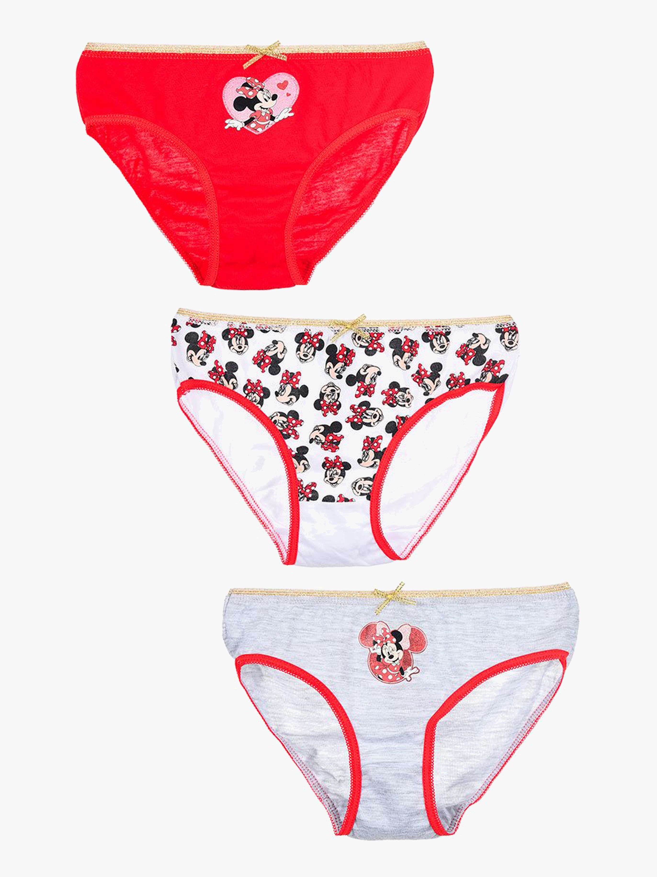Disney Minnie Maus Unterhosen 3er-Pack, Mehrfarbig, 116