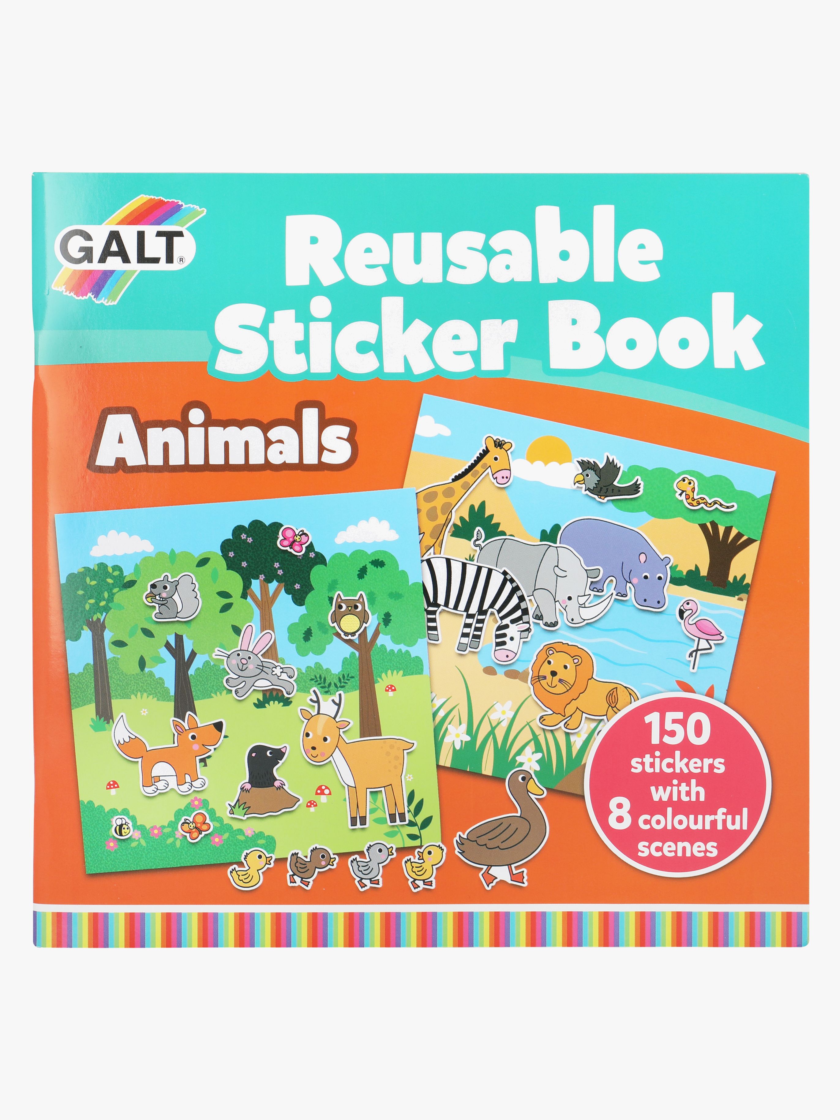 Galt Stickerbuch Wiederverwendbar Tiere