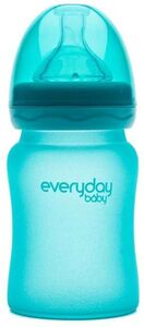Everyday Baby Babyflasche Glas mit Wärmeindikator 150ml, Turquoise
