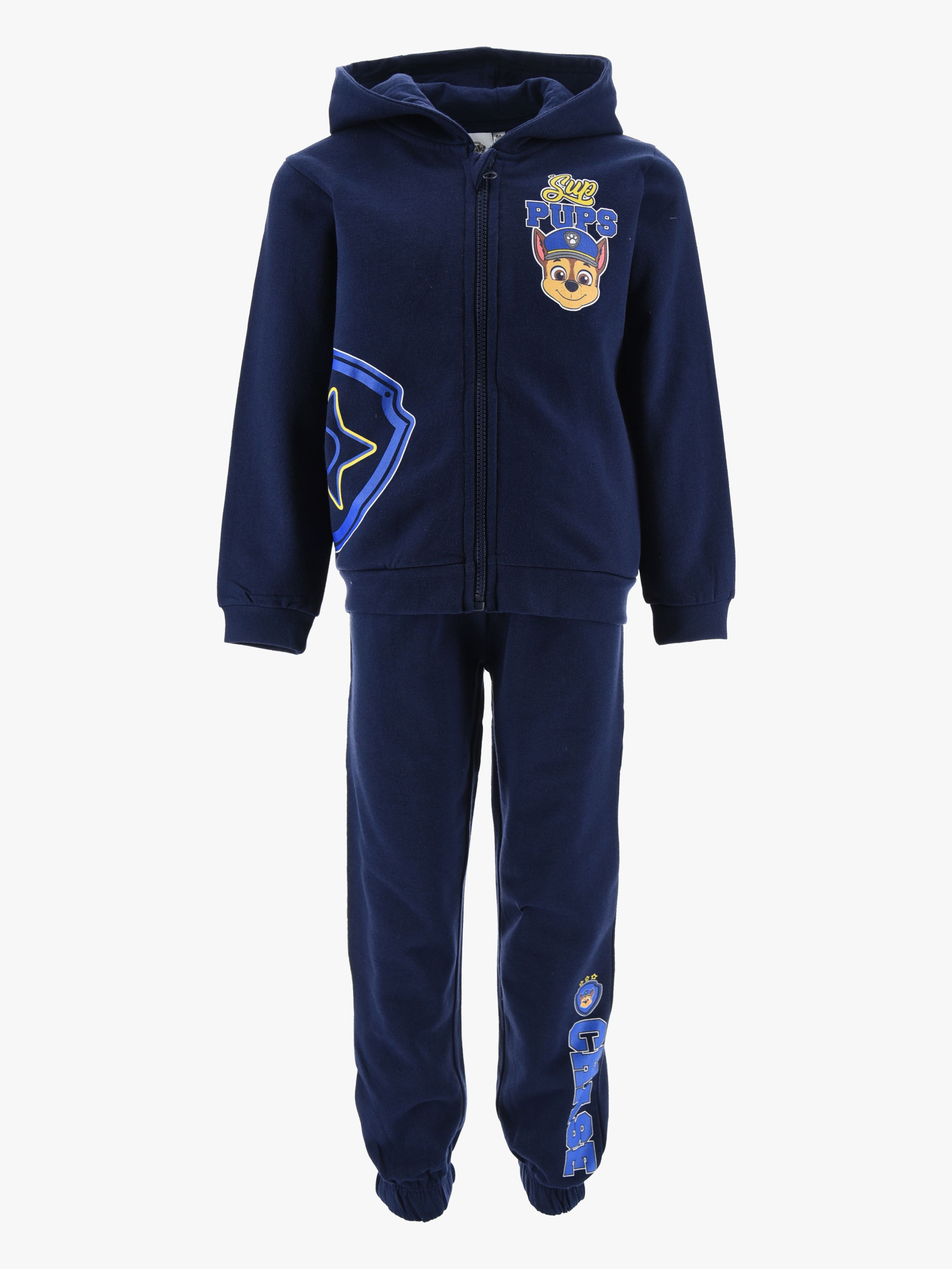 Zip Kapuzenpulli & Hose Set, Marineblau, 104-110