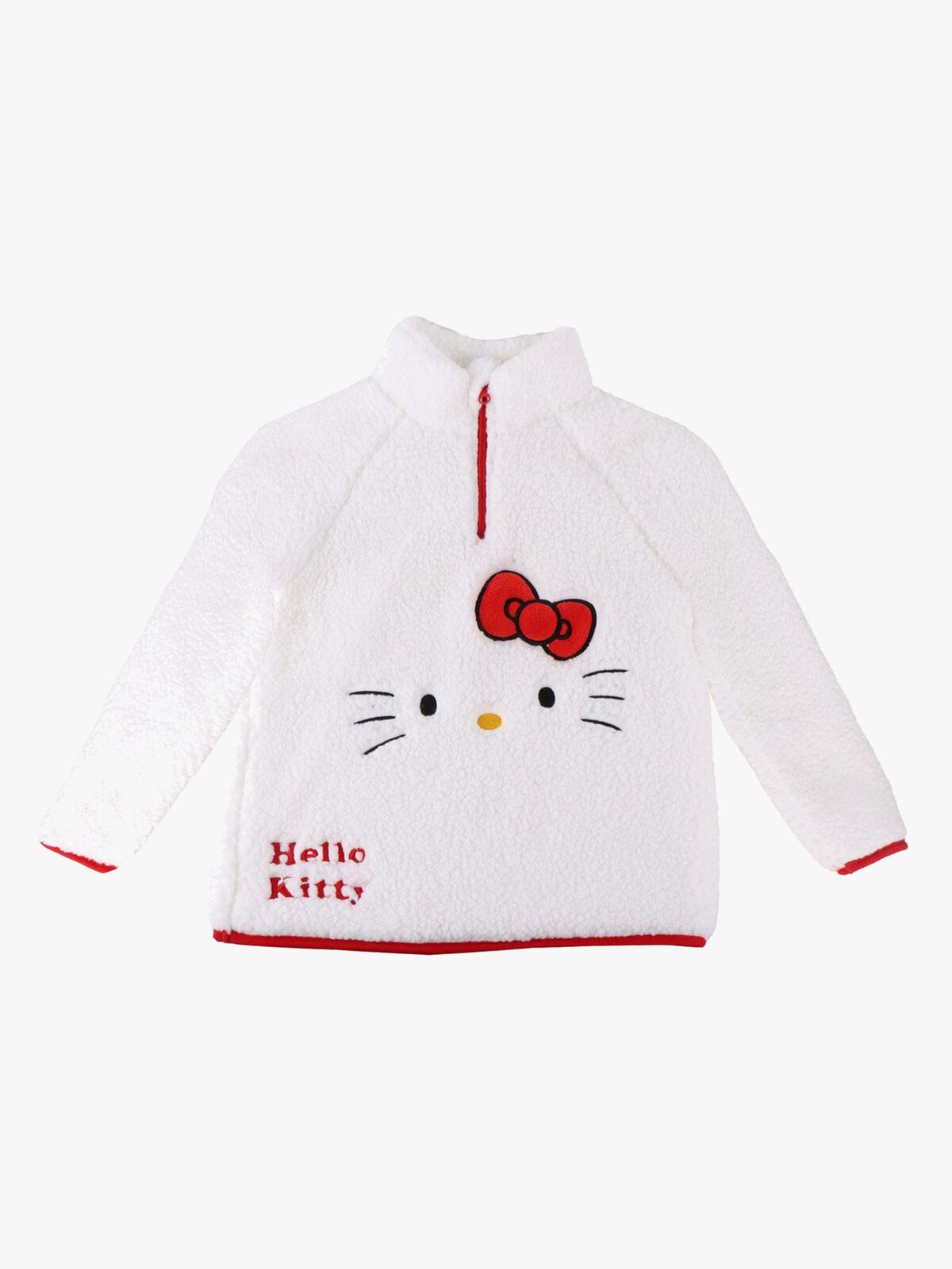 Hello Kitty Teddyfleece-Pulli, Weiß