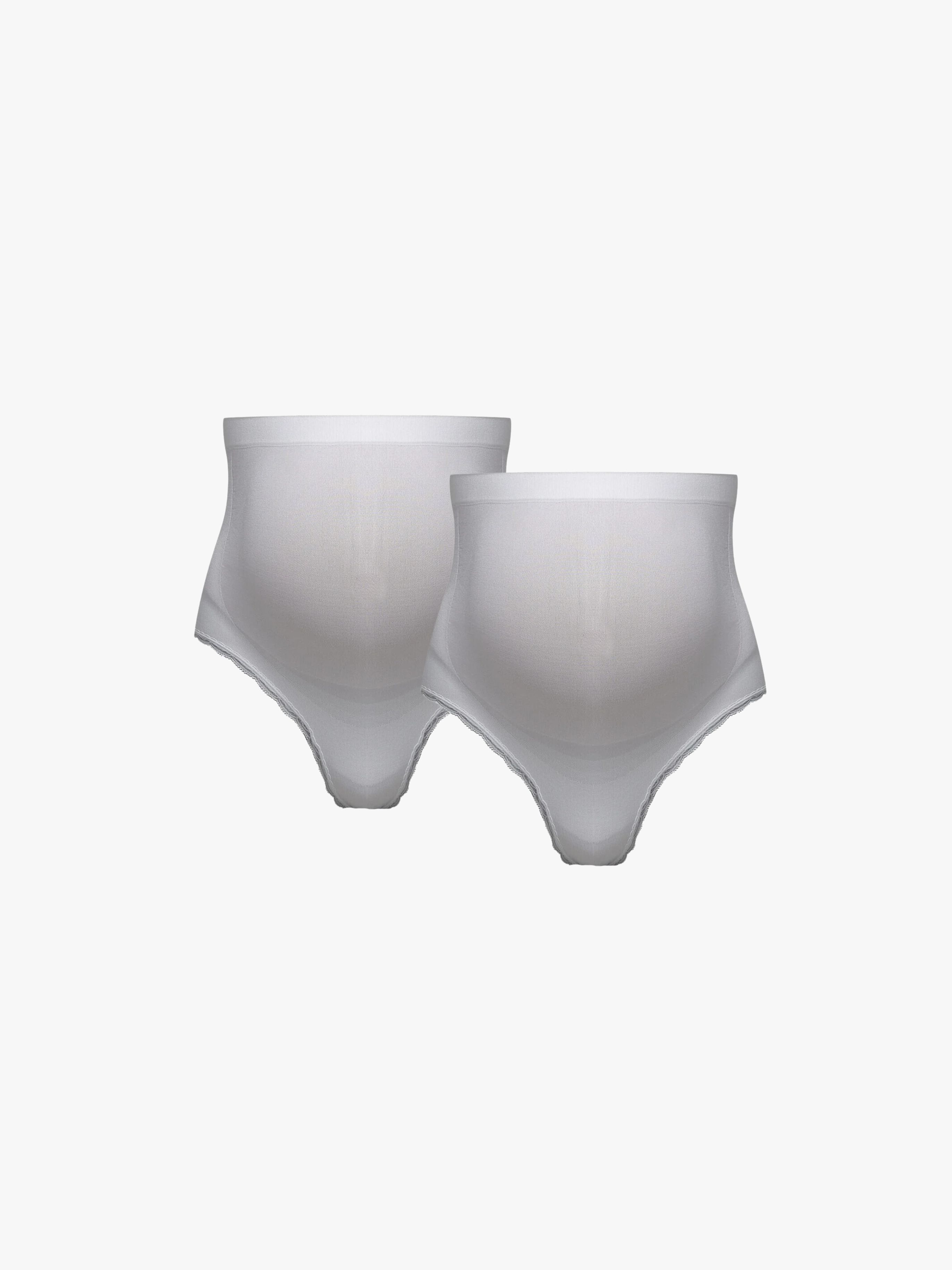 Milki Hipster Umstandshöschen 2er-Pack, White XS-S