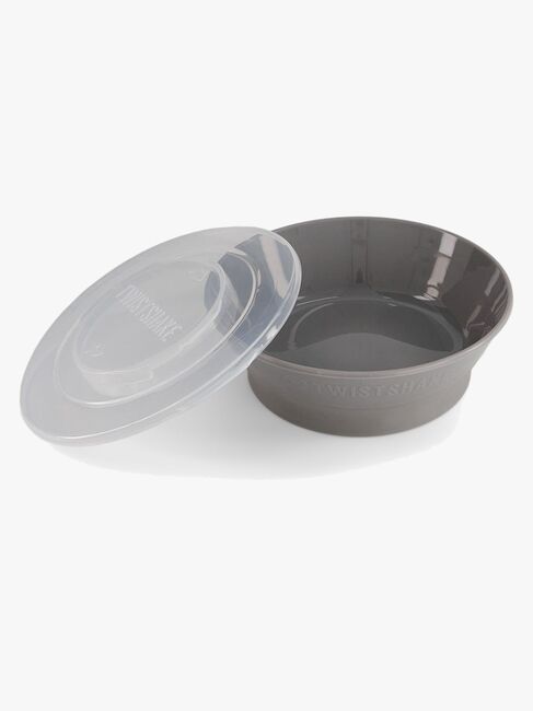Twistshake Tiefer Teller mit Deckel, Grau