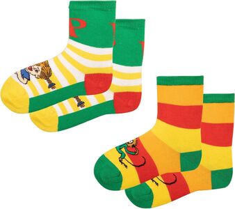 Pippi Langstrumpf Socken 2er-Pack, Grün