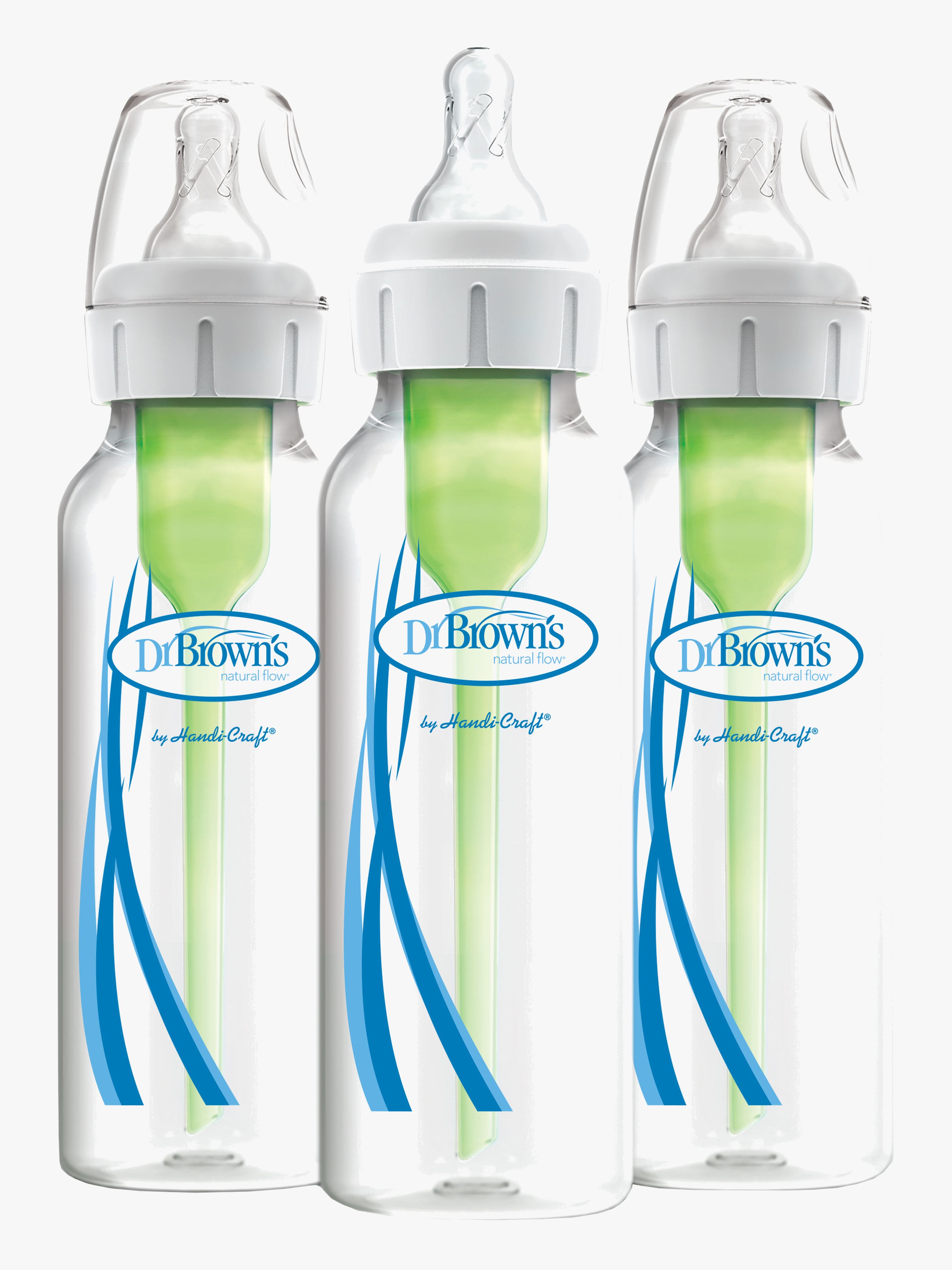 Option+ Schmaler Hals Babyflasche 250 ml 3er-Pack