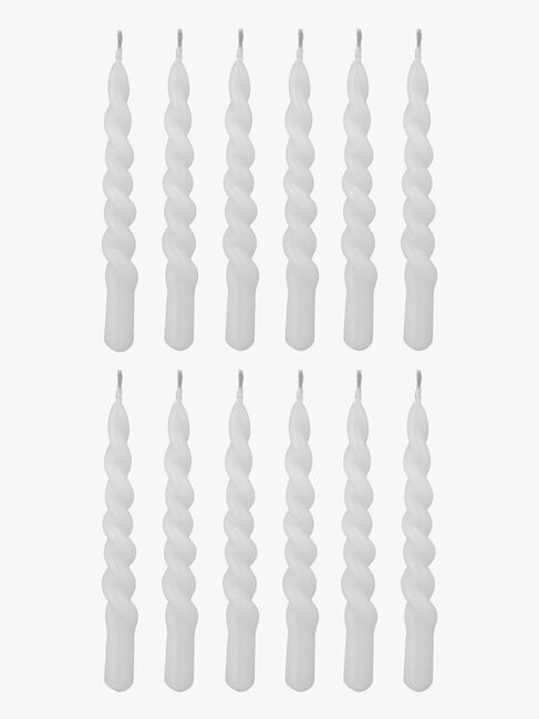 Bloomingville Twist Kerze Paraffin, Weiß