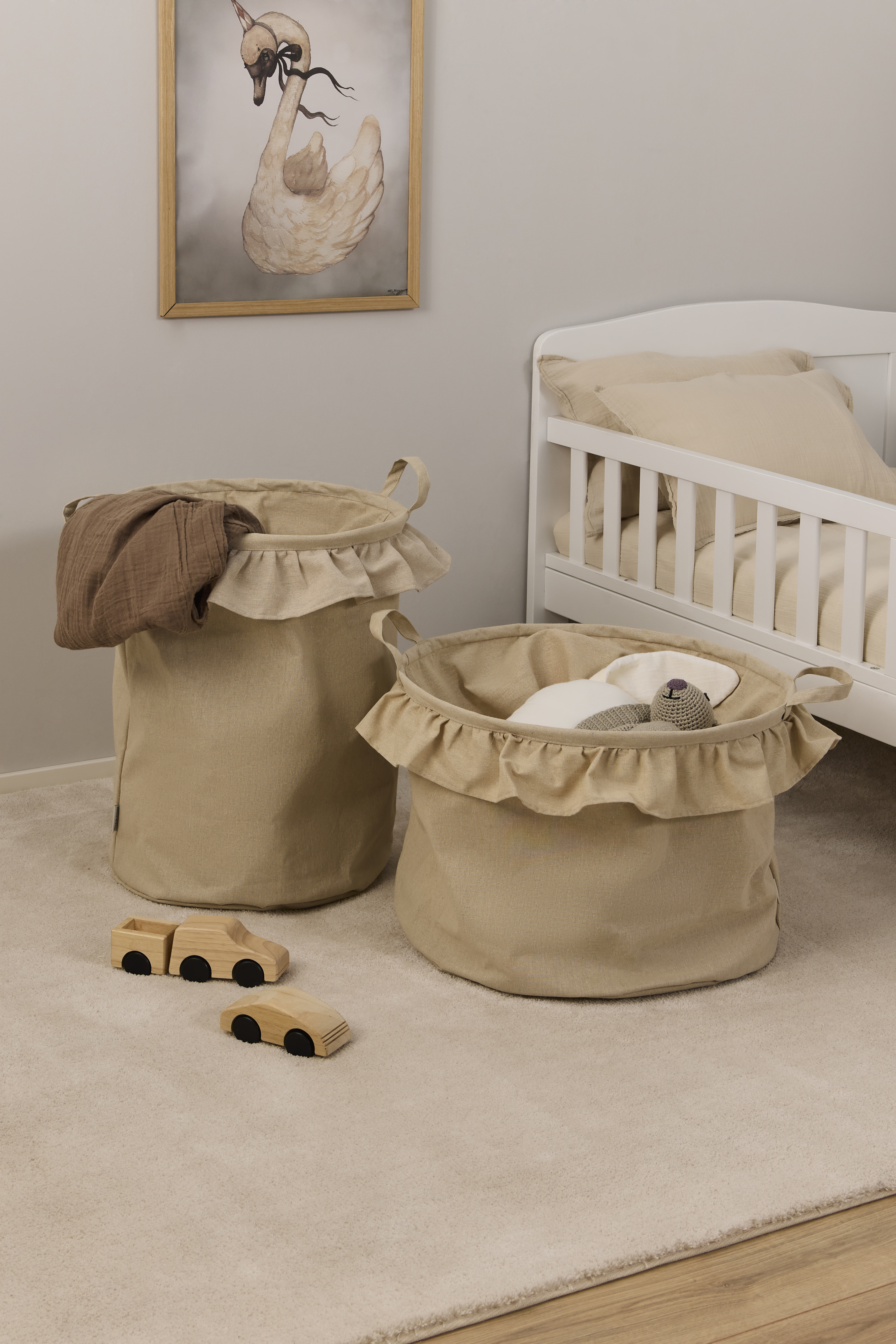Alice &  Fox DEMI Aufbewahrungskörbe 2er-Pack, Beige Linen