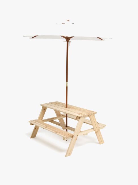 Woodlii Picknicktisch mit Sonnenschirm, Wood