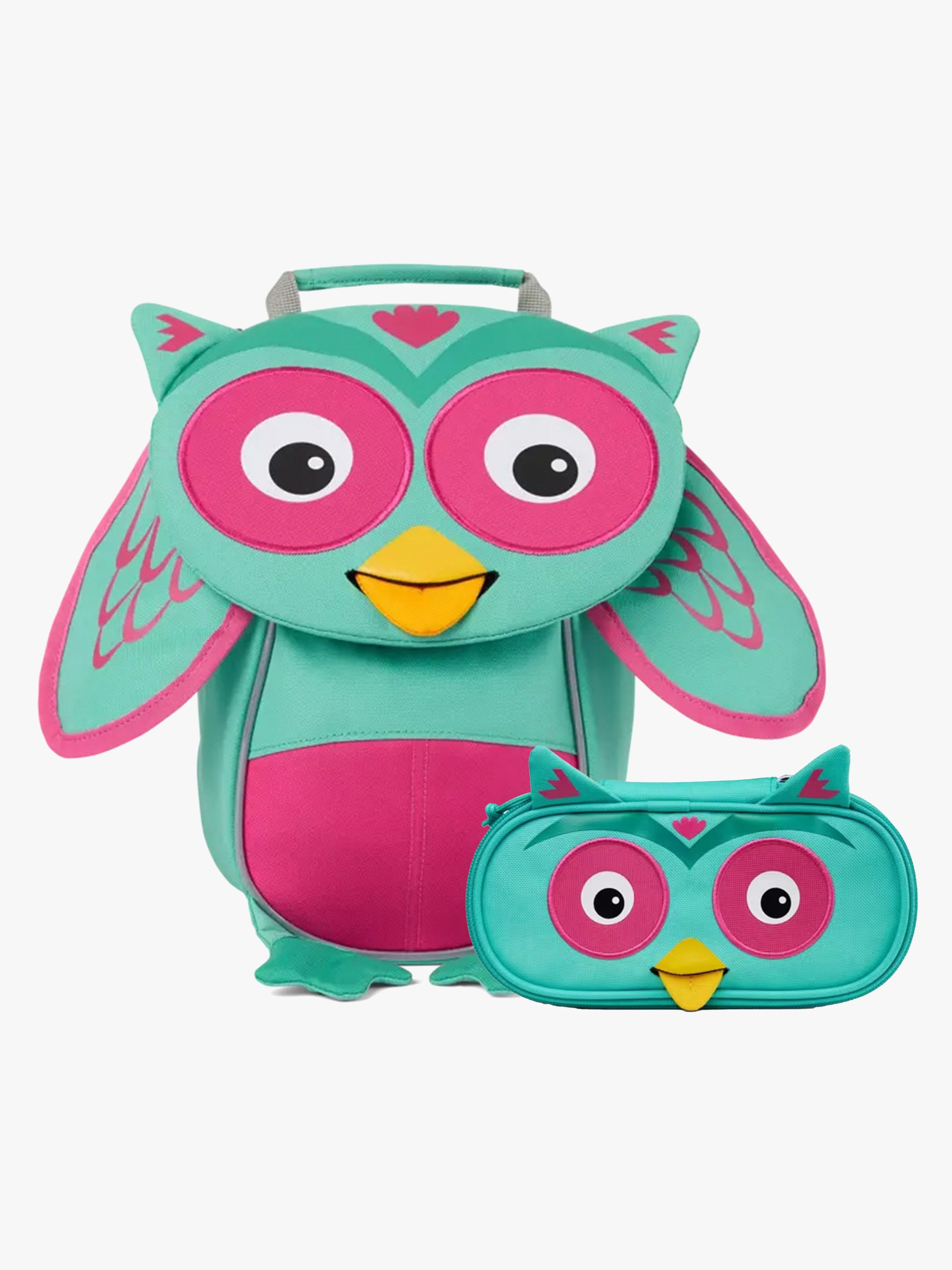 Affenzahn Small Friend Kinder Rucksack 4L &  Federmäppchen, Owl, Kindergartenrucksack