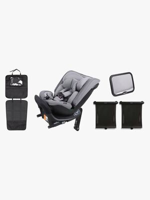 Beemoo Rotate i-Size Wendbarer Kindersitz inkl. Zubehör, Mineral Grey