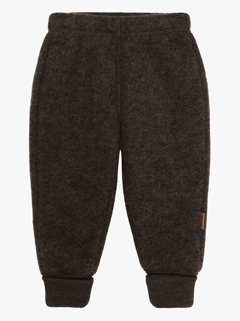 Mikk-Line Wollfilz-Hose Kind, Dark Brown Melange