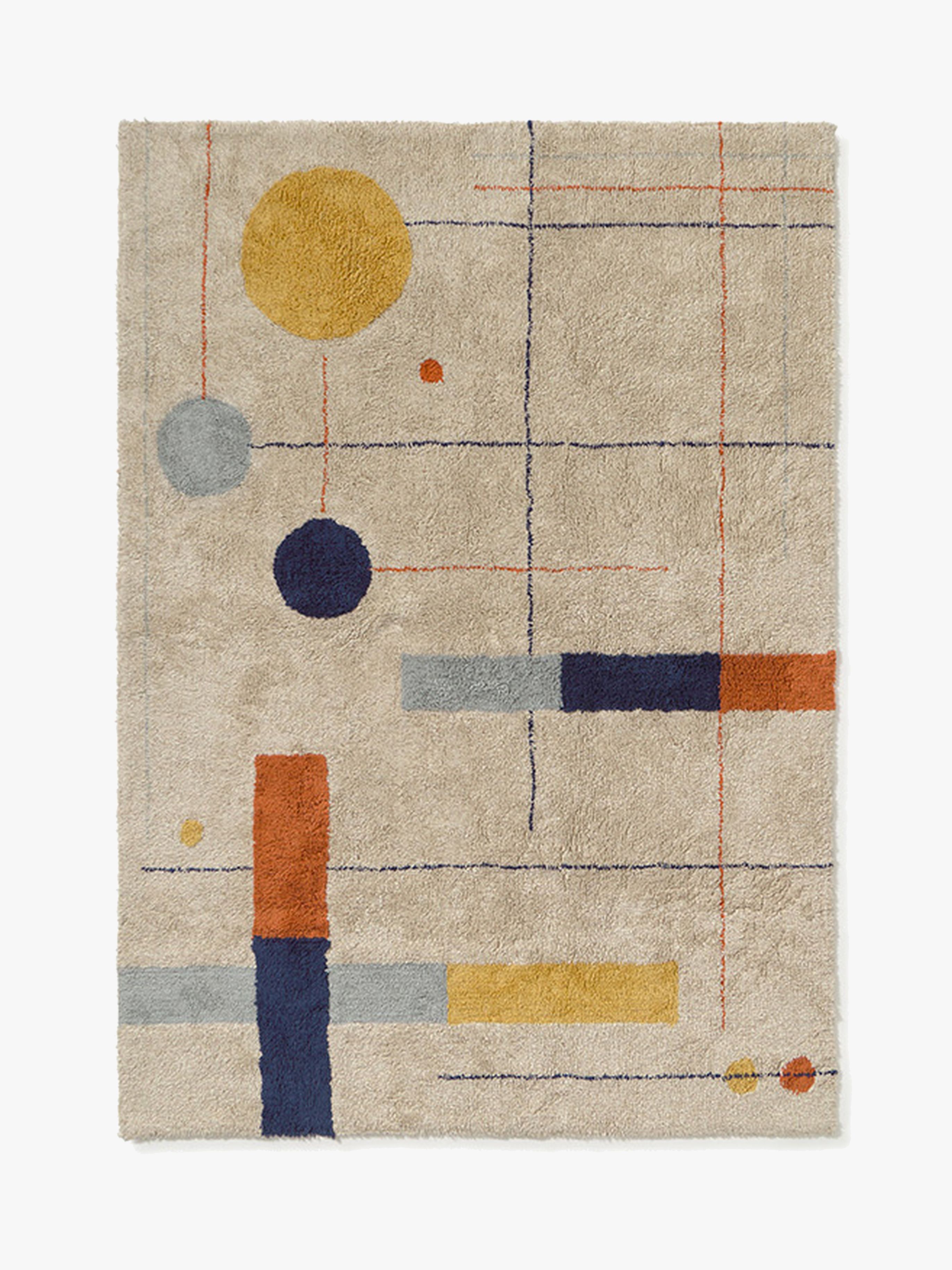 Lorena Canals Waschbarer Teppich Geometrische Formen 140x200