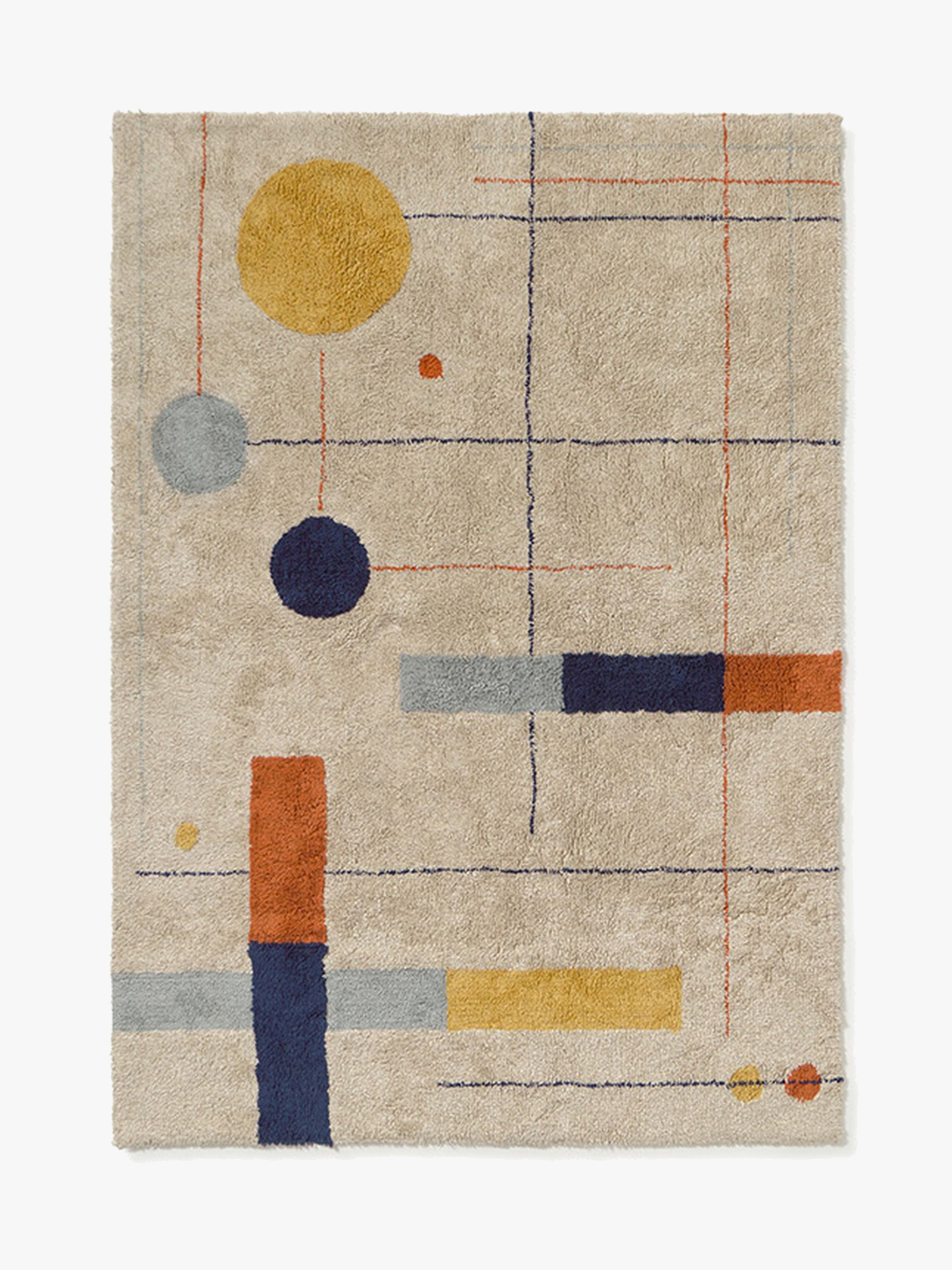 Lorena Canals Waschbarer Teppich Geometrische Formen 120x160