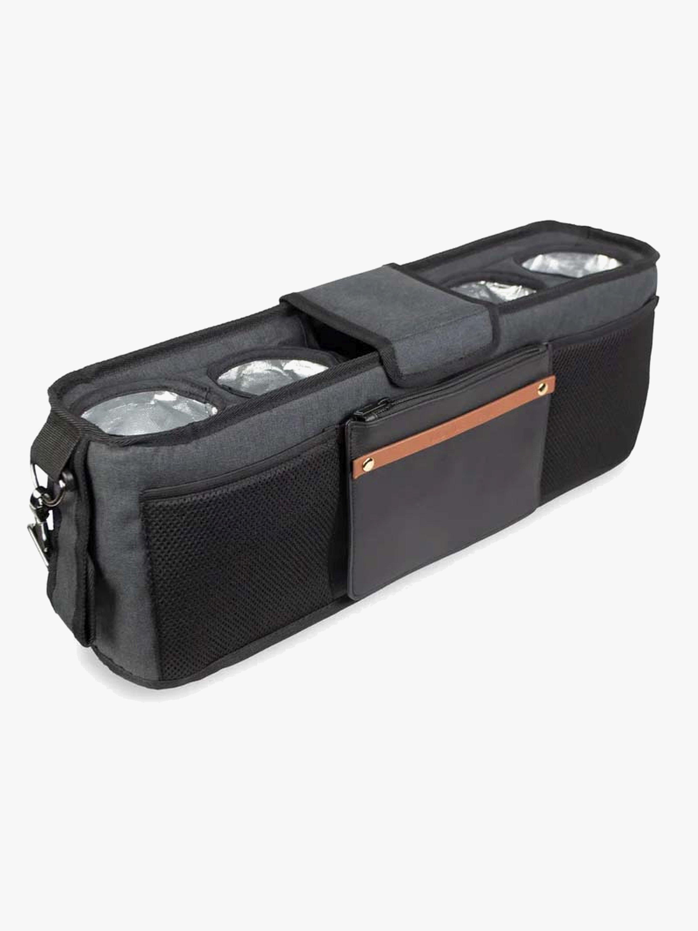 WonderFold W4 Organizer mit vier Getränkehaltern, Schwarz