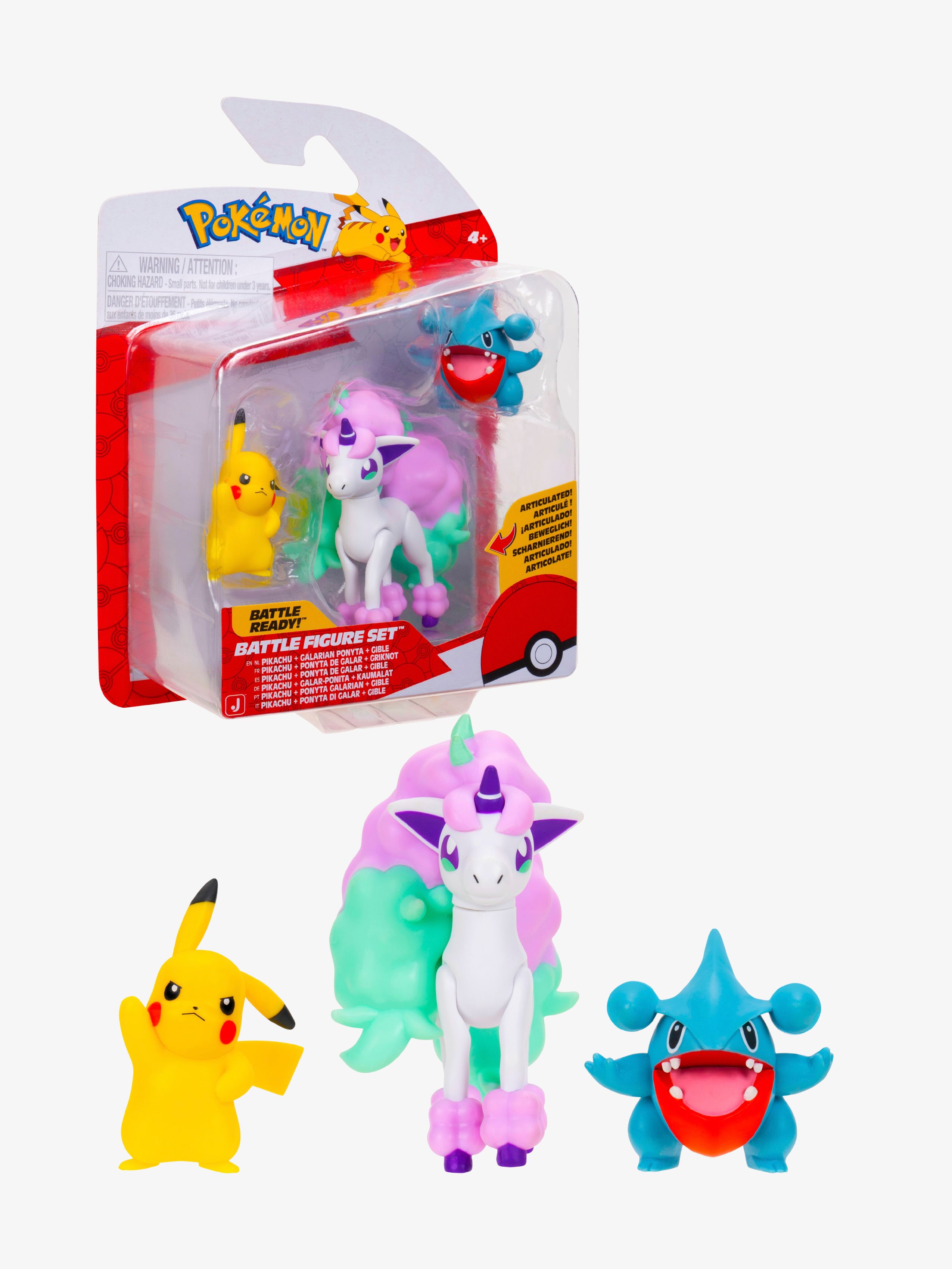 Battle Figurenset Pikachu, Kaumalat & Ponita 3er-Pack