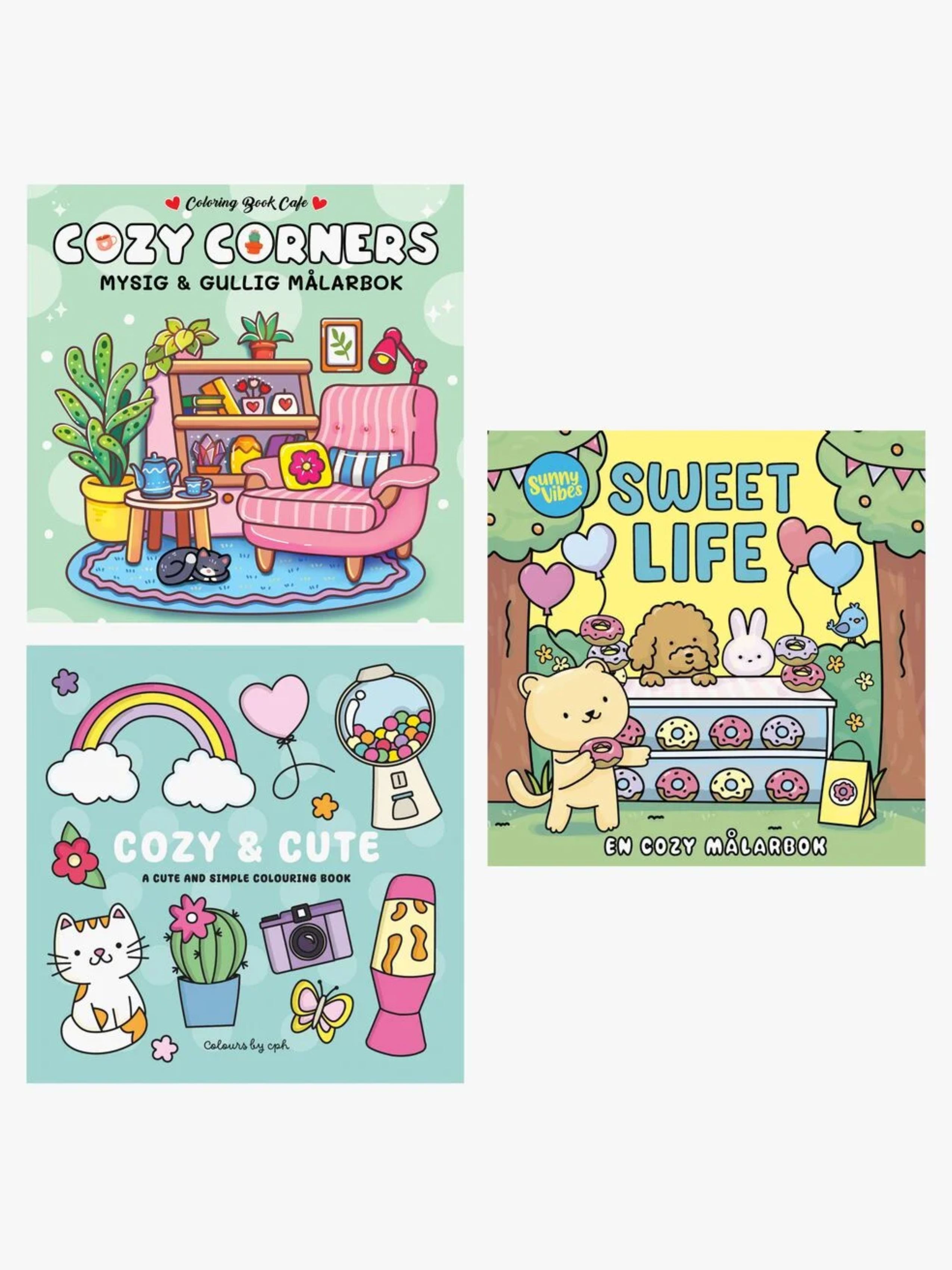 Cozy Malbuch-Paket Cute &  Sweet Life