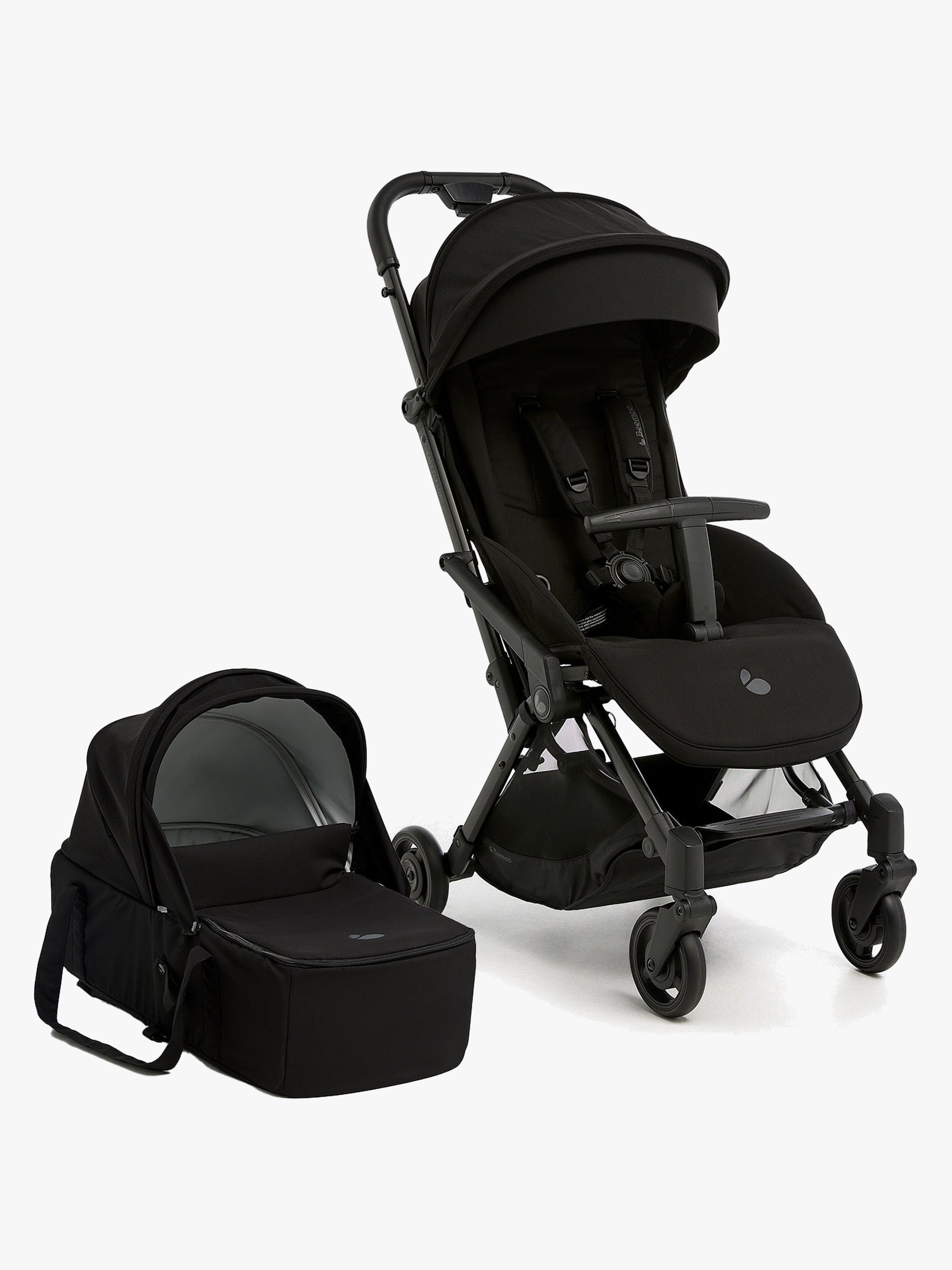 Beemoo Easy Fly Lux 4 Buggy inkl. Liegewanne, Jet Black, Kinderwagen, 2 in 1