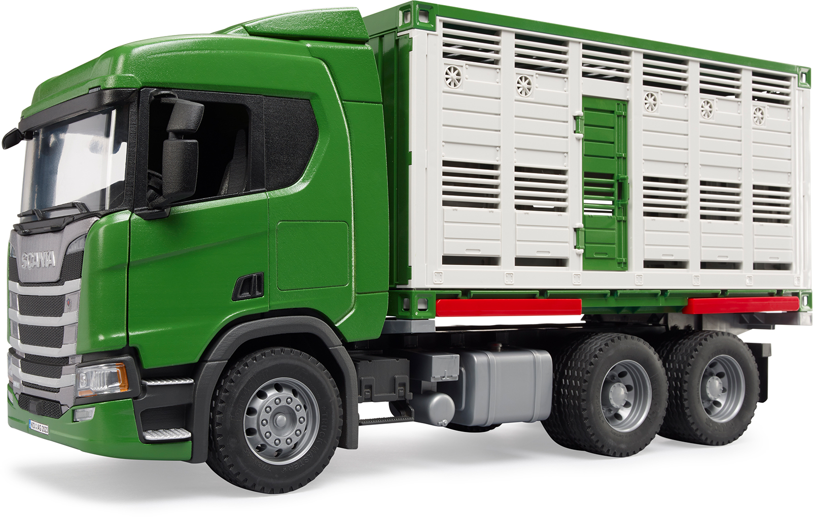 Bruder Scania R-Serie Tiertransport-LKW Mit Einem Rind