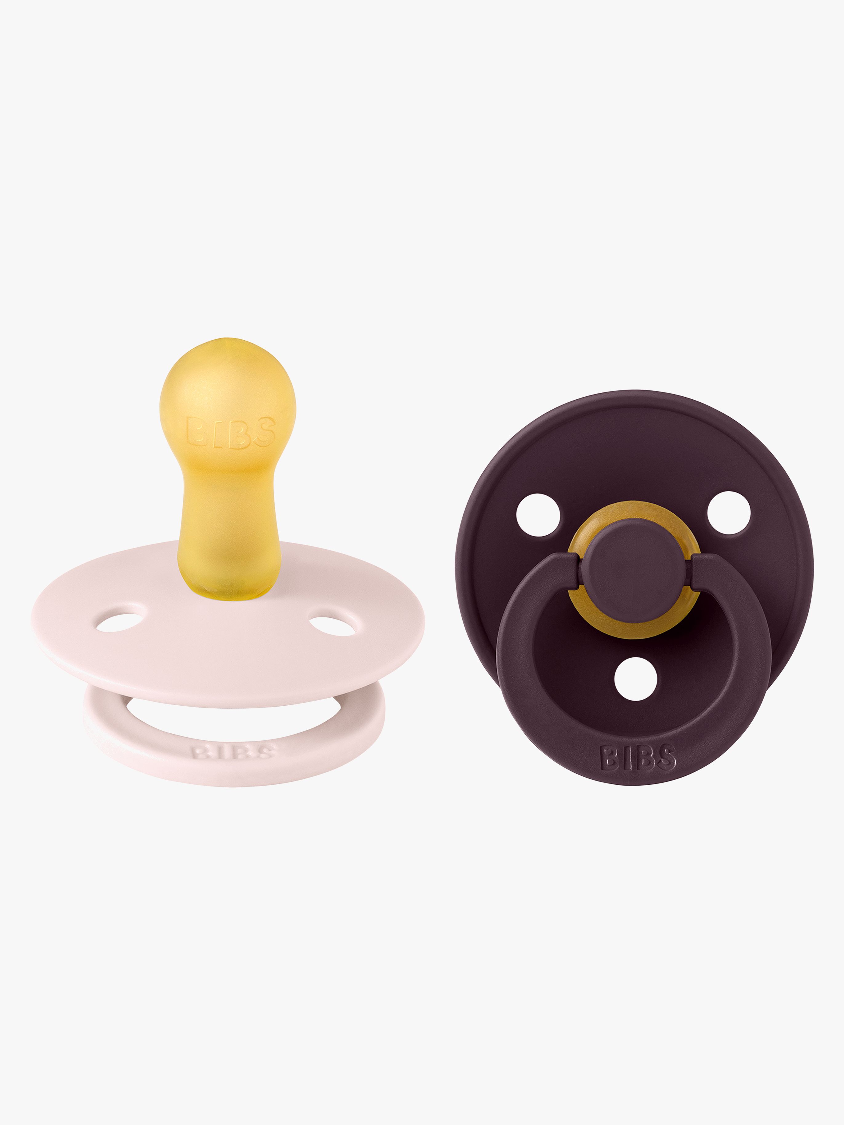 BIBS Colour Schnuller 2er-Pack Größe 2, Petal/Plum