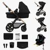 Kinderkraft MOOV 2 4-in-1 Kombikinderwagen, Pure Black
