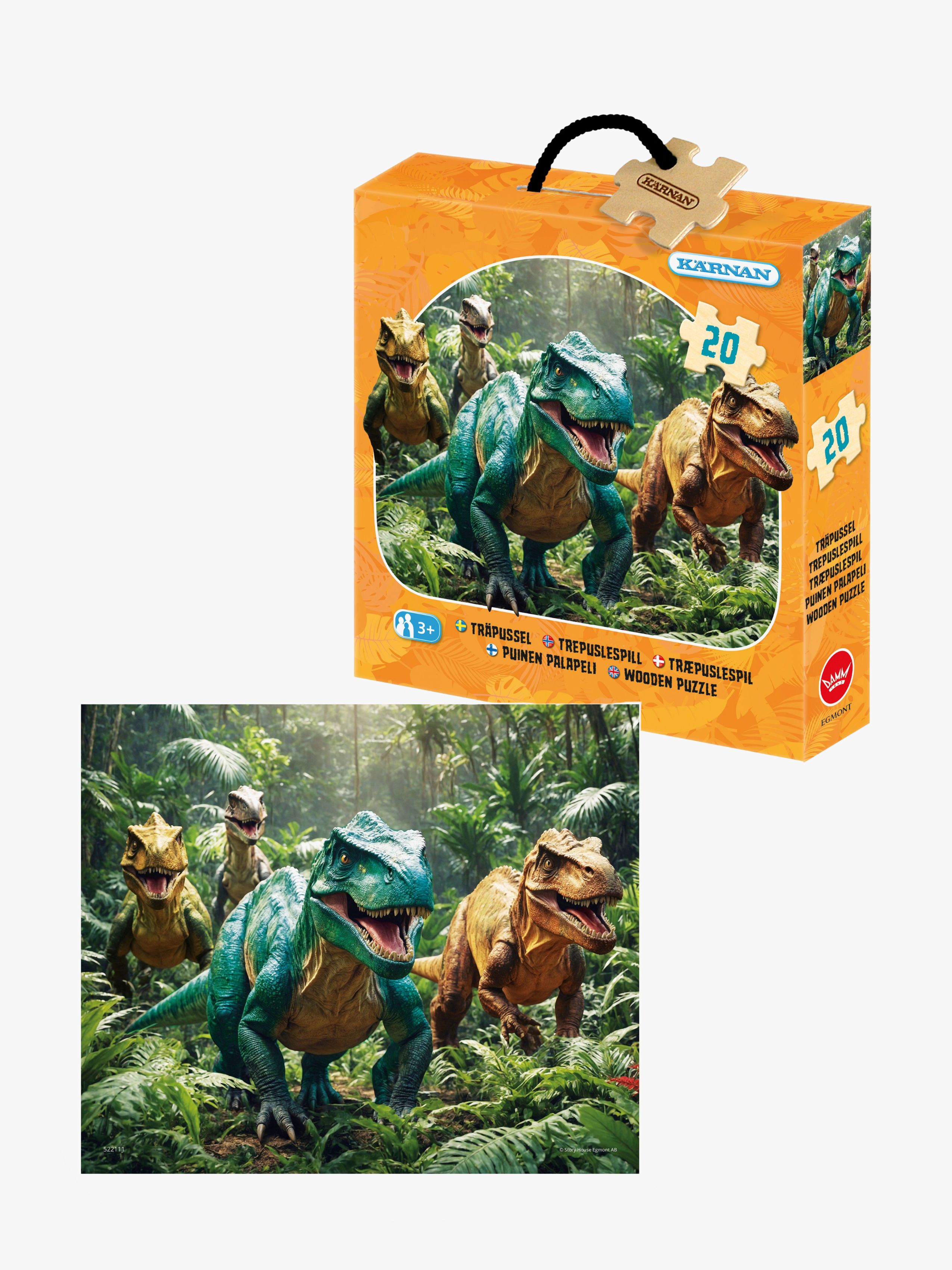 Egmont Kärnan Holzpuzzle Dinosaurier 20 Teile