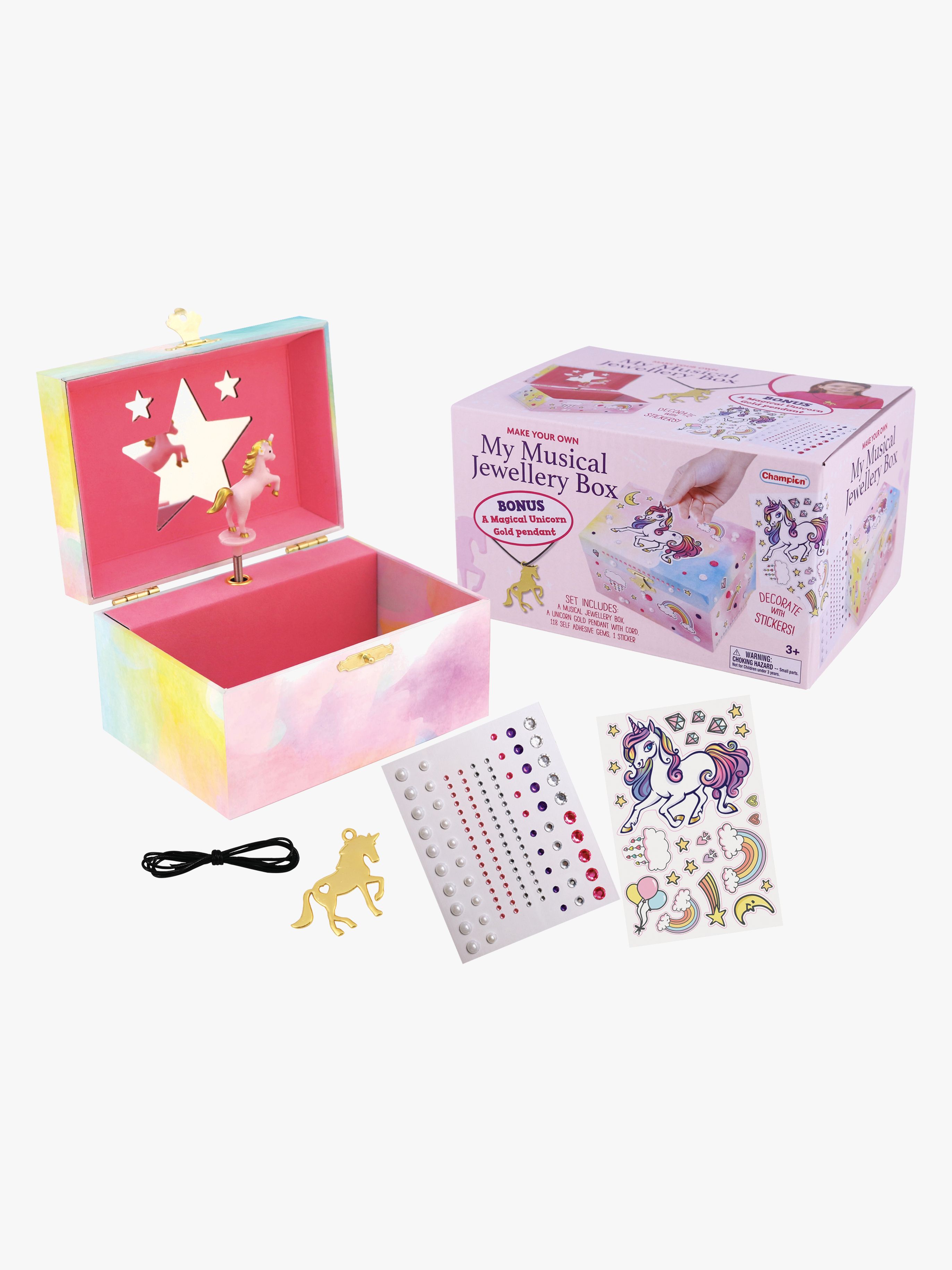 Alrico Spieluhr Einhorn mit Aufklebern, Babyspielzeug