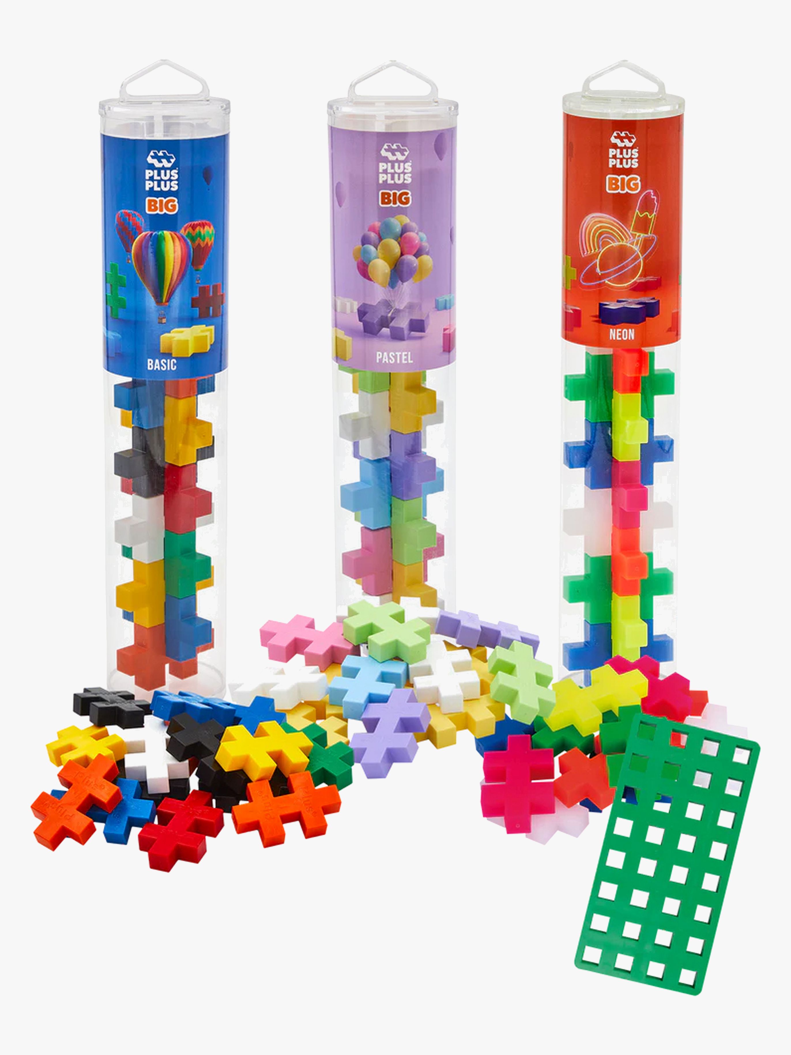Plus-Plus BIG Bausatz mit Bodenplatte &  Röhre 3x15 Teile