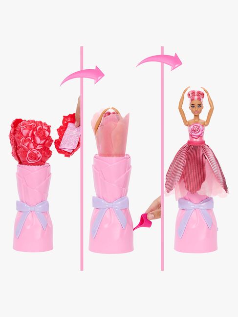 Barbie Petal Pop Flower Surprise Puppe Rose, Rot