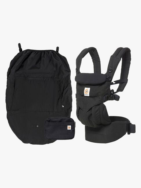 Ergobaby Omni 360 Babytrage inkl. Regenüberzug, Schwarz