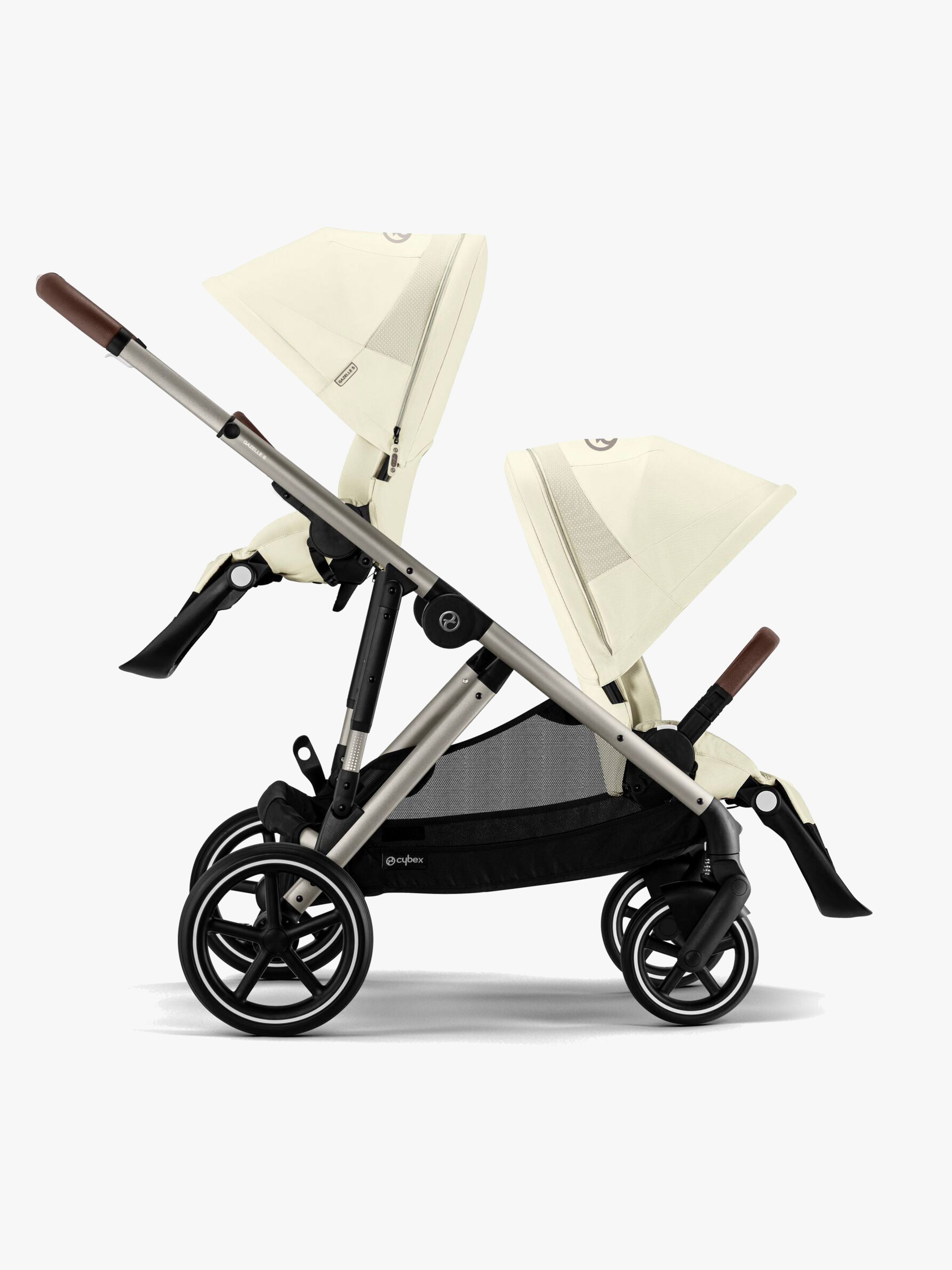 Cybex GAZELLE S Zwillingswagen, Seashell Beige/Taupe