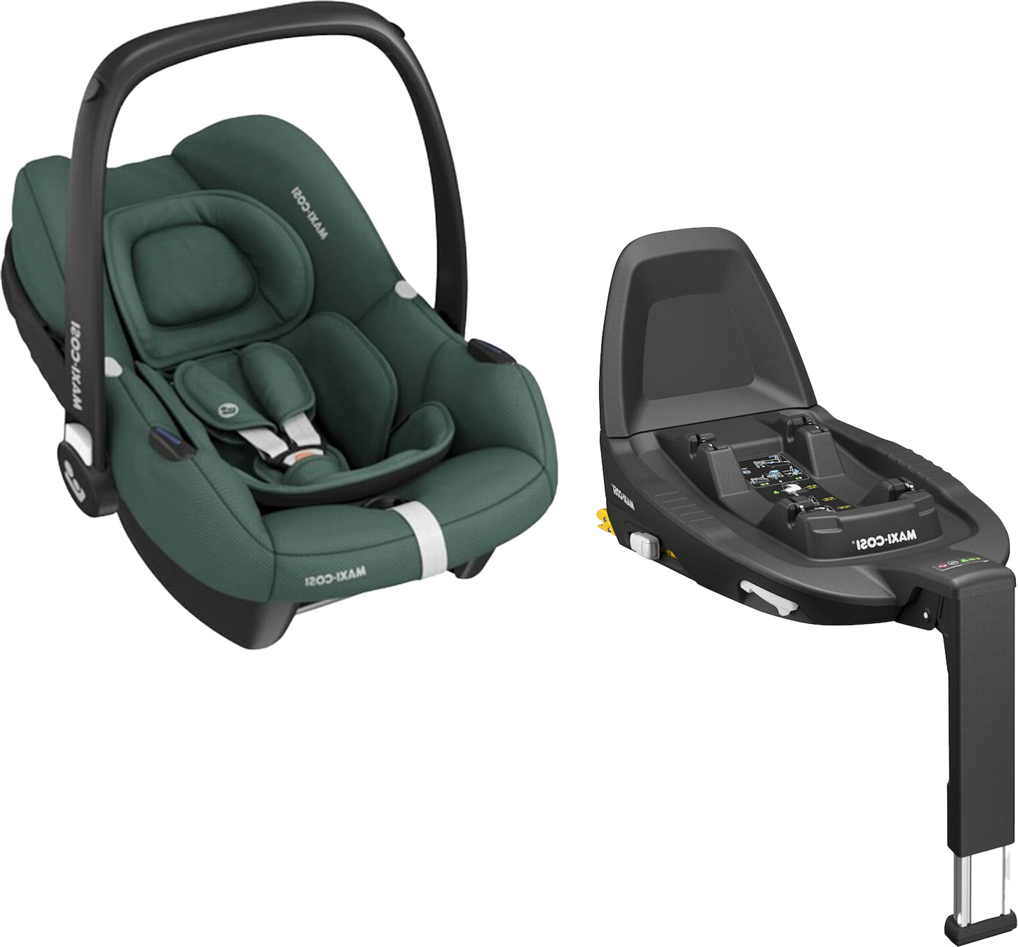 Cabriofix I-Size Babyschale inkl. FamilyFix 3 Basis, Essential Green
