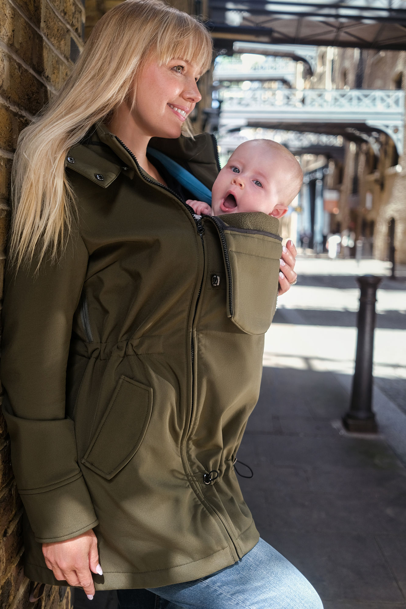 Softshell Tragejacke, Green S