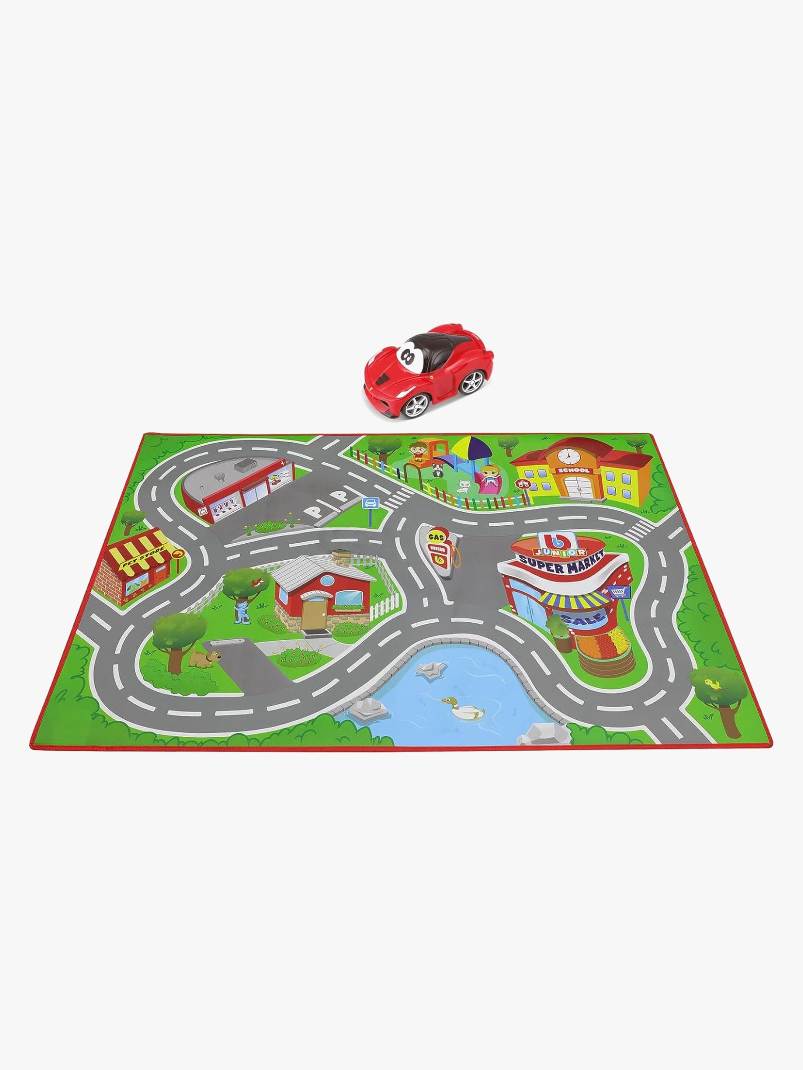 Ferrari Junior Spielteppich Stadt 100x70 cm