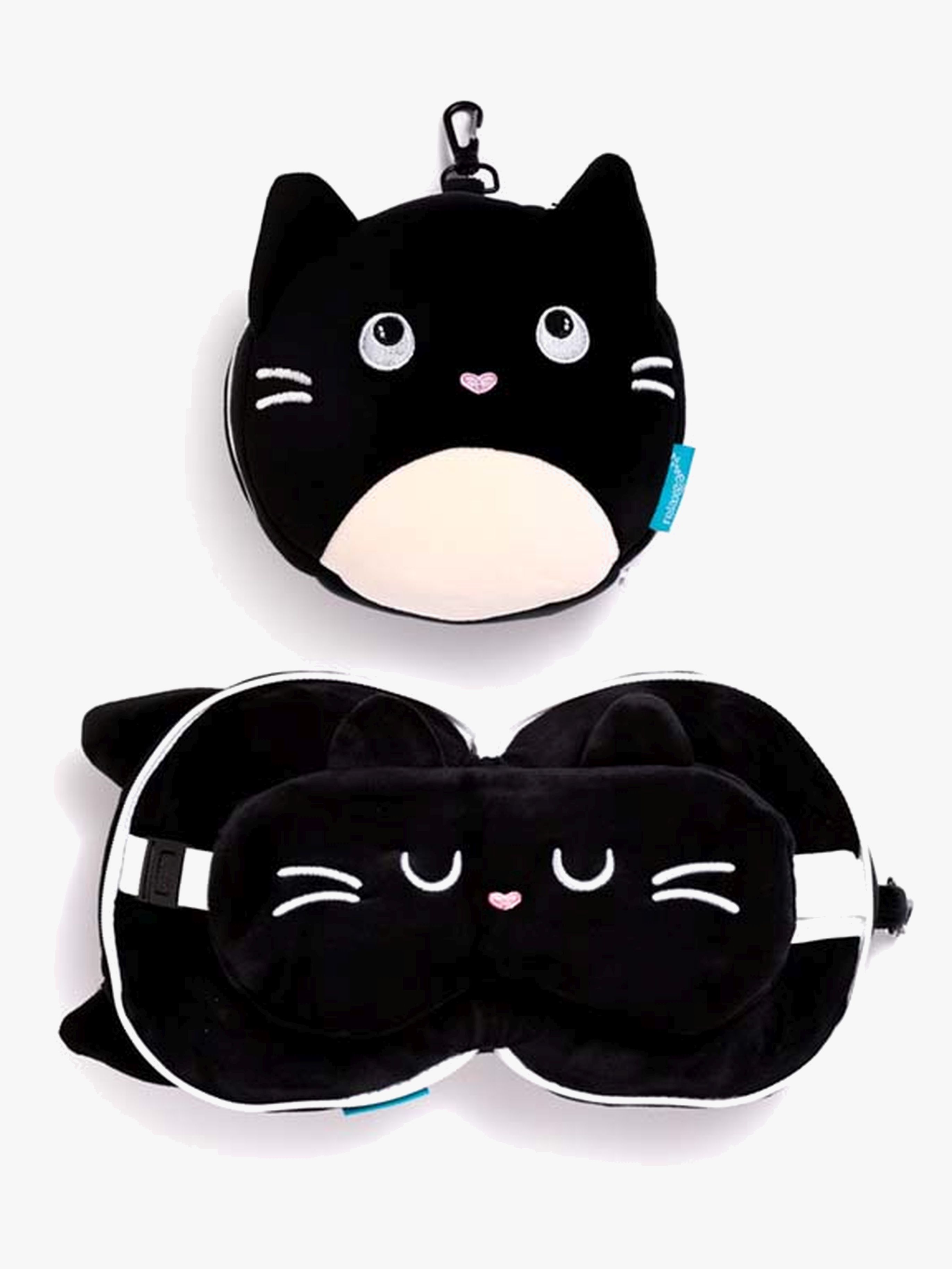 Relaxeazzz Plush Reisekissen & Schlafmaske, Feline Fine Cat