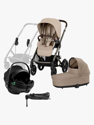 Cybex TALOS S Lux Kombikinderwagen inkl. Axkid GOKID Babyschale & Basis, Almond Beige
