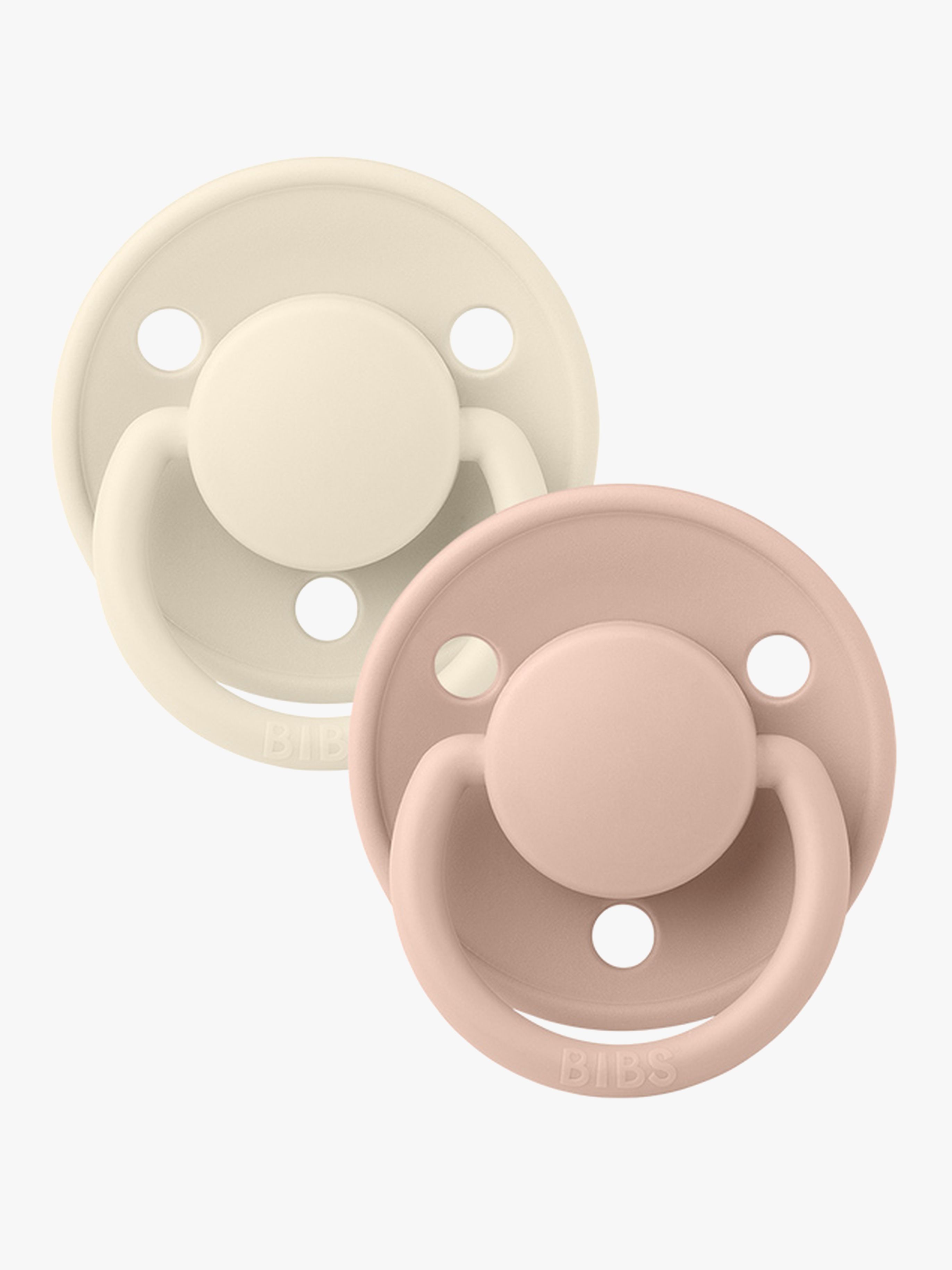 BIBS Schnuller De Lux 2er-Pack Silicone, Ivory/Blush