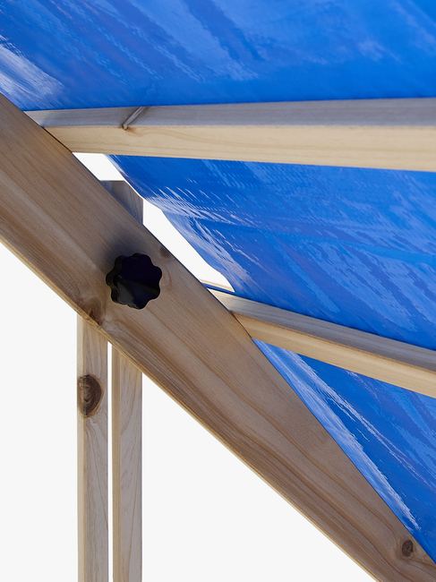 Woodlii Sandkasten mit Dach und Bank, Natur