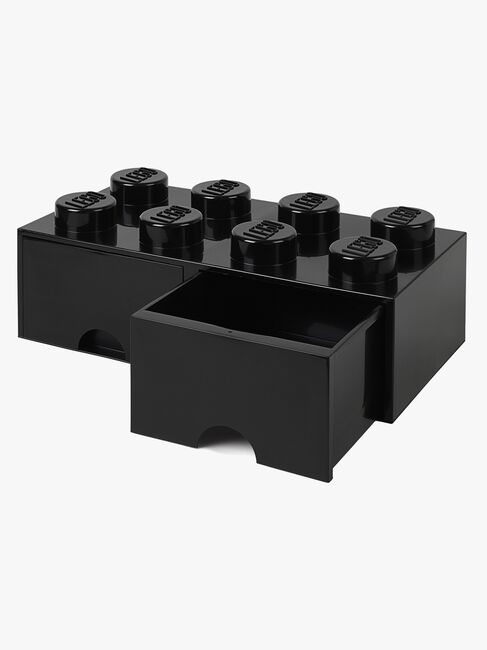 LEGO Aufbewahrungsbox mit Schublade 8, Schwarz