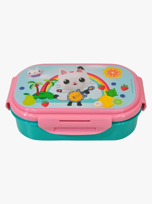 Gabby's Dollhouse Brotdose mit Besteck, Blau/Pink